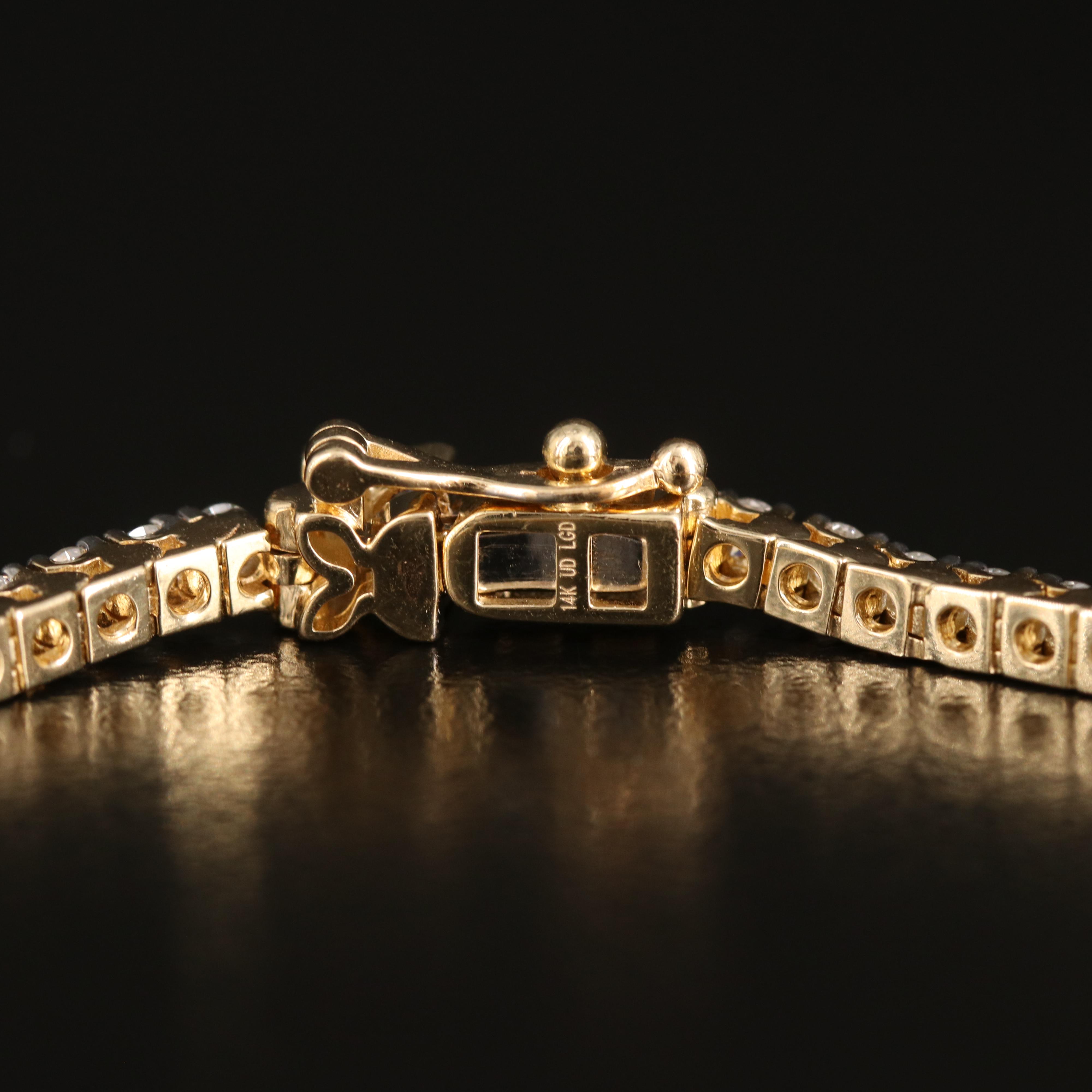 14K 3.00 CTW Lab Grown Diamond Line Bracelet with IGI Report