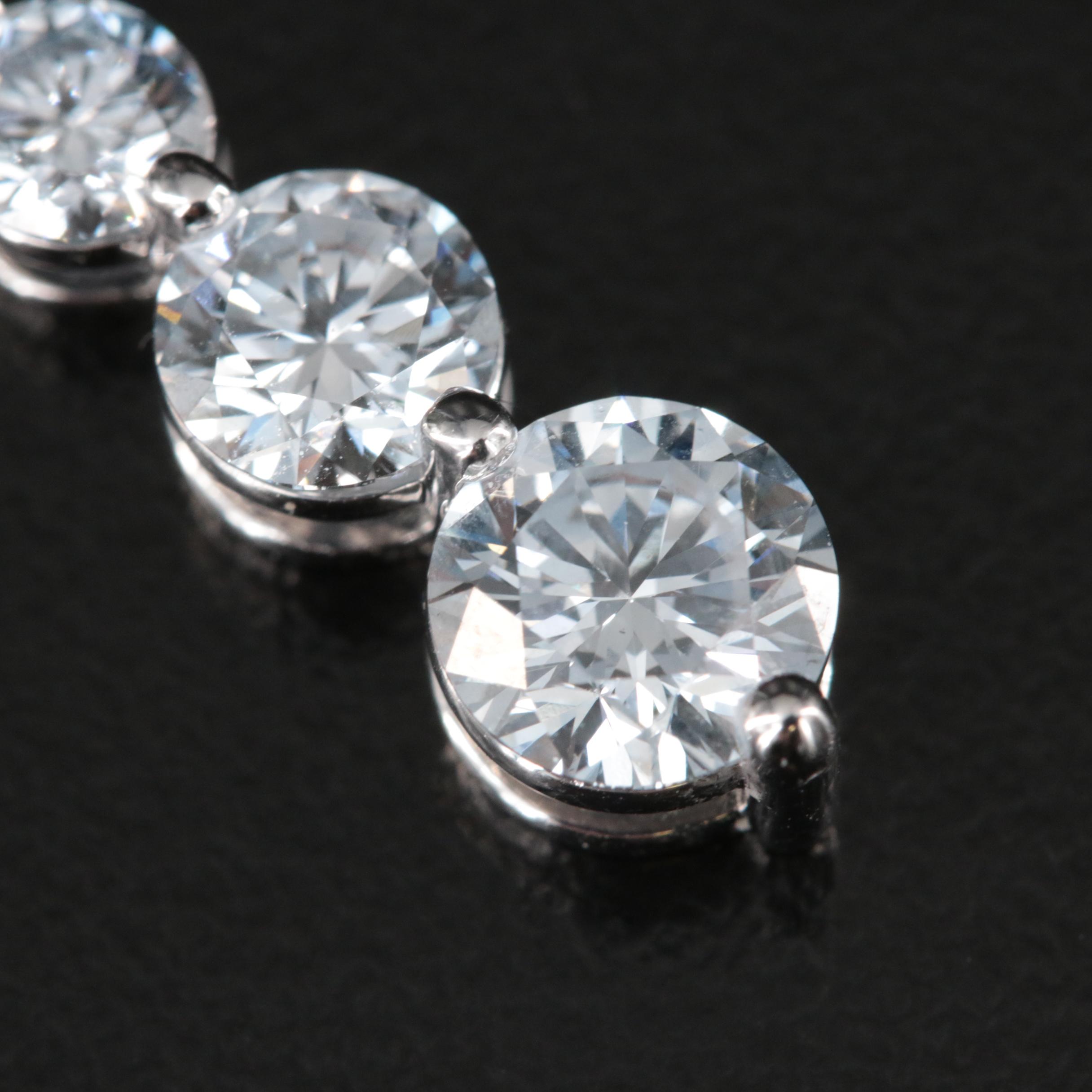 14K 1.50 CTW Lab Grown Diamond Graduated Pendant