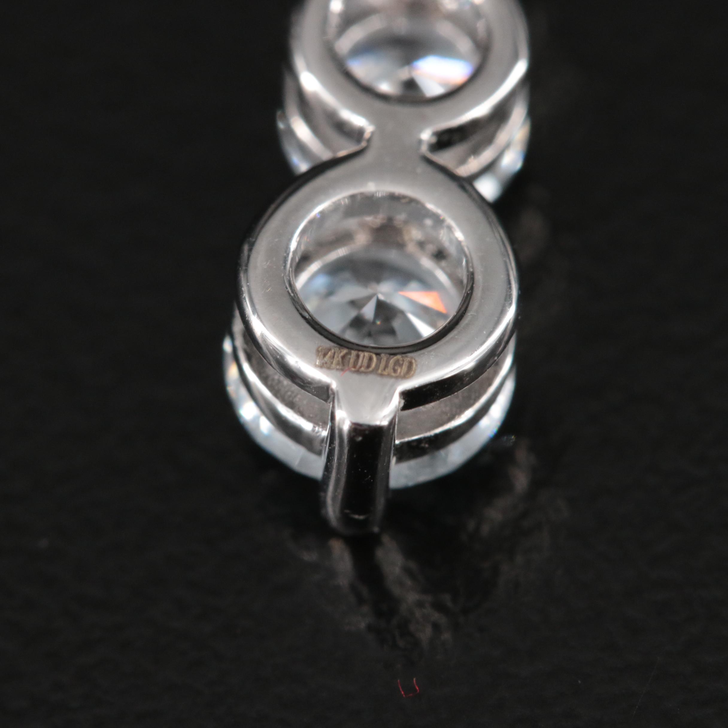 14K 1.50 CTW Lab Grown Diamond Graduated Pendant