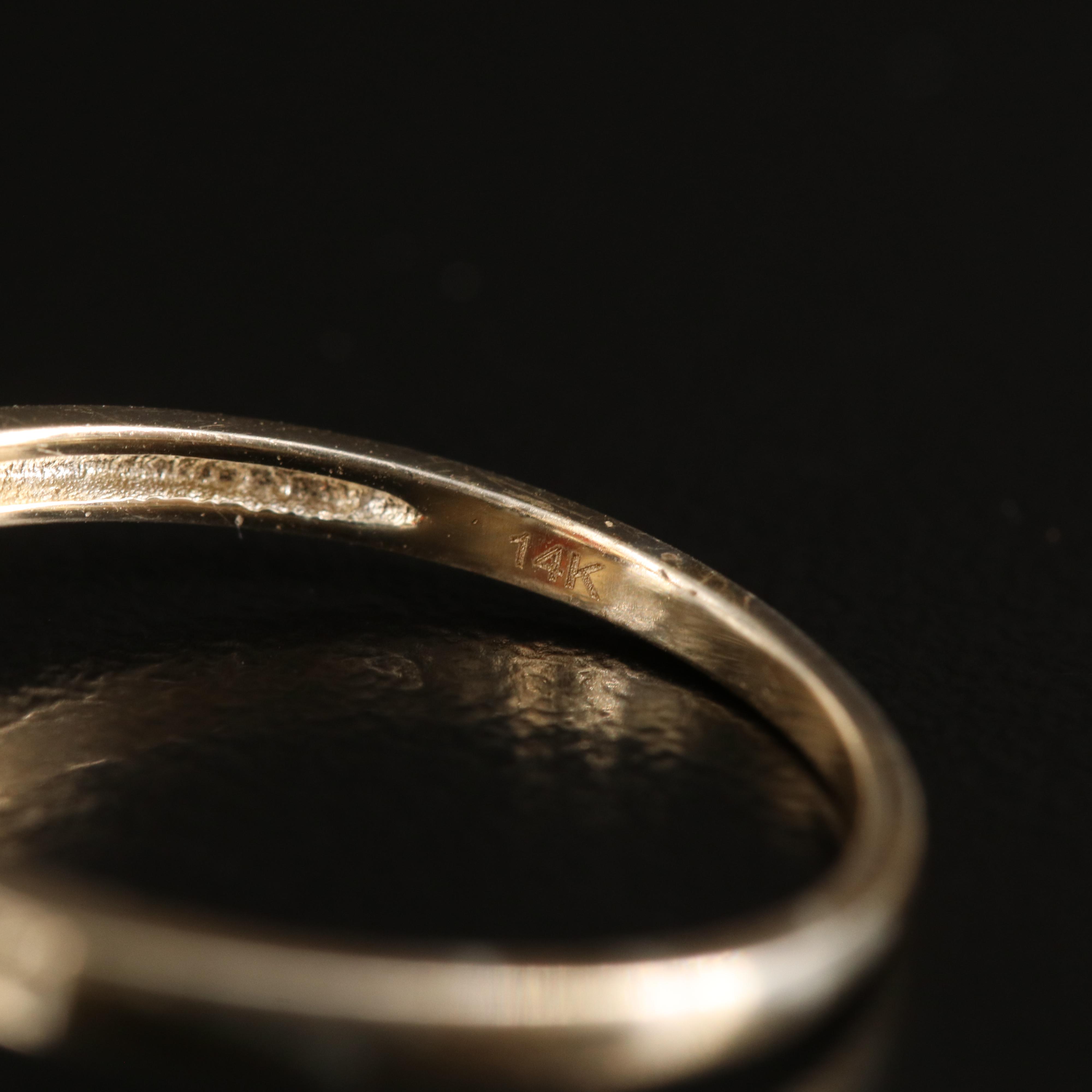 14K Garnet and Diamond Ring