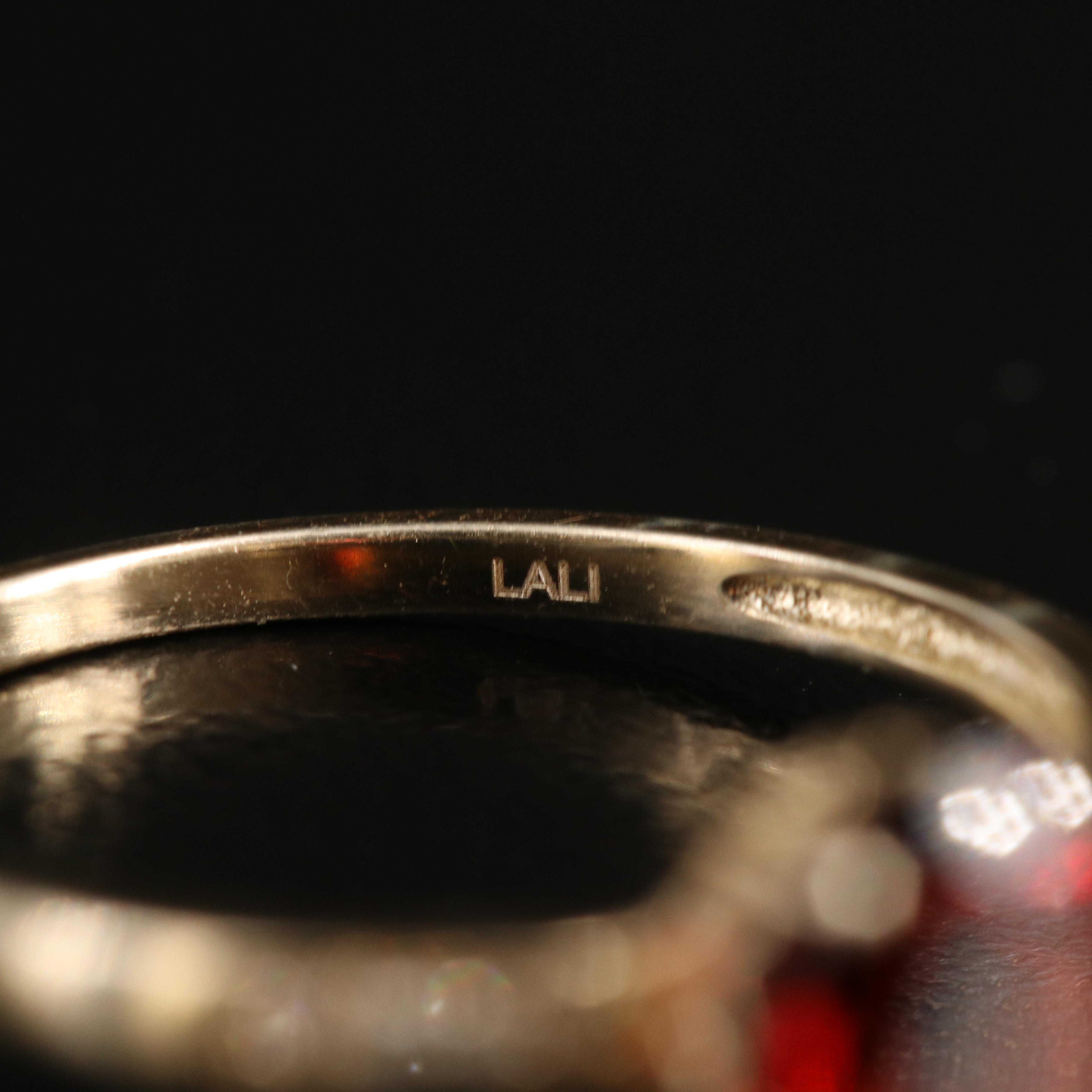 14K Garnet and Diamond Ring