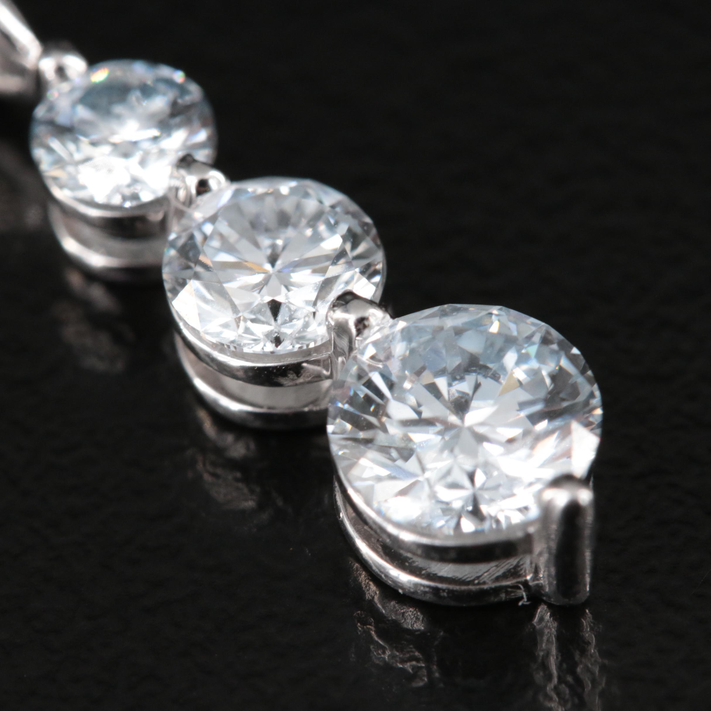 14K 1.50 CTW Lab Grown Diamond Graduated Pendant