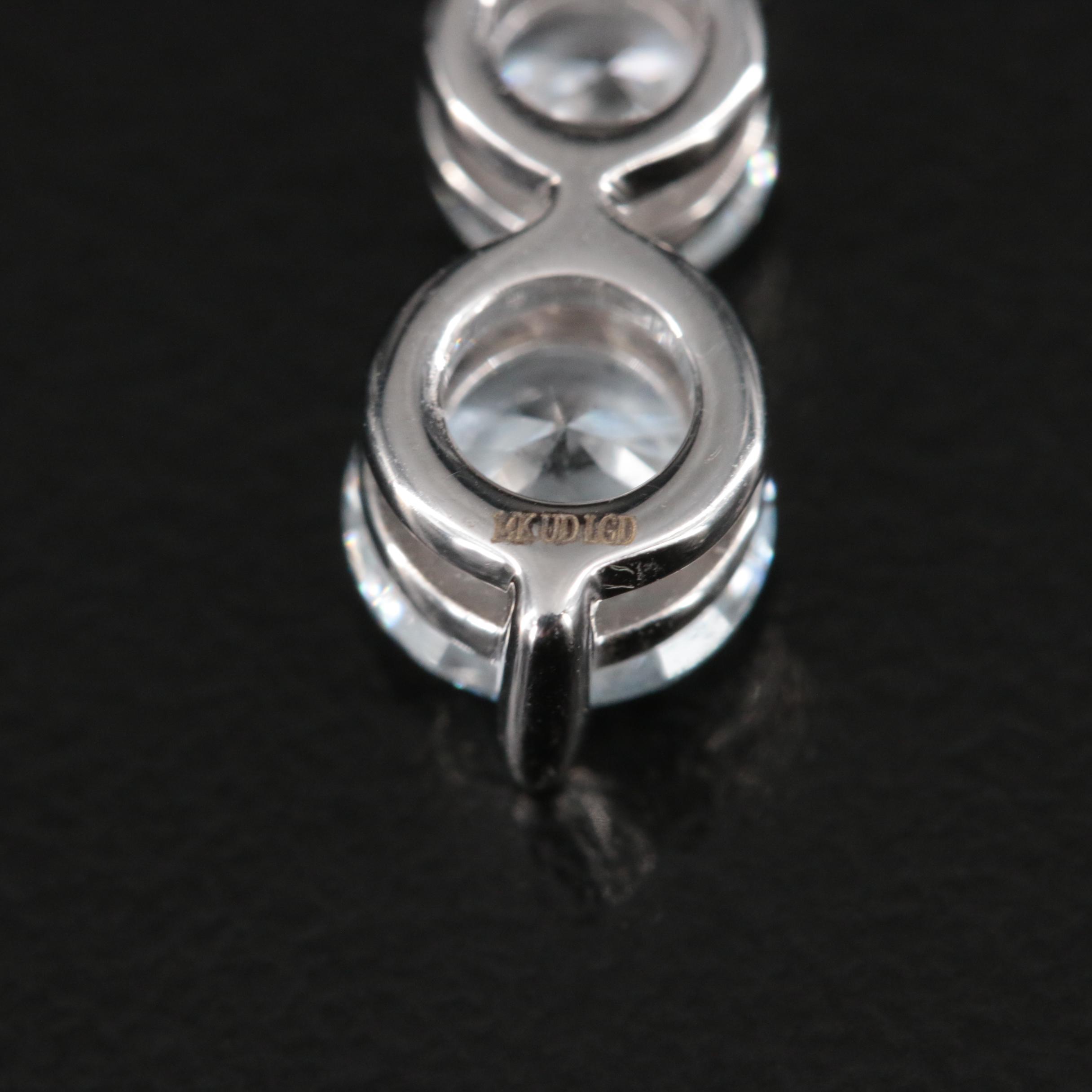 14K 1.50 CTW Lab Grown Diamond Graduated Pendant