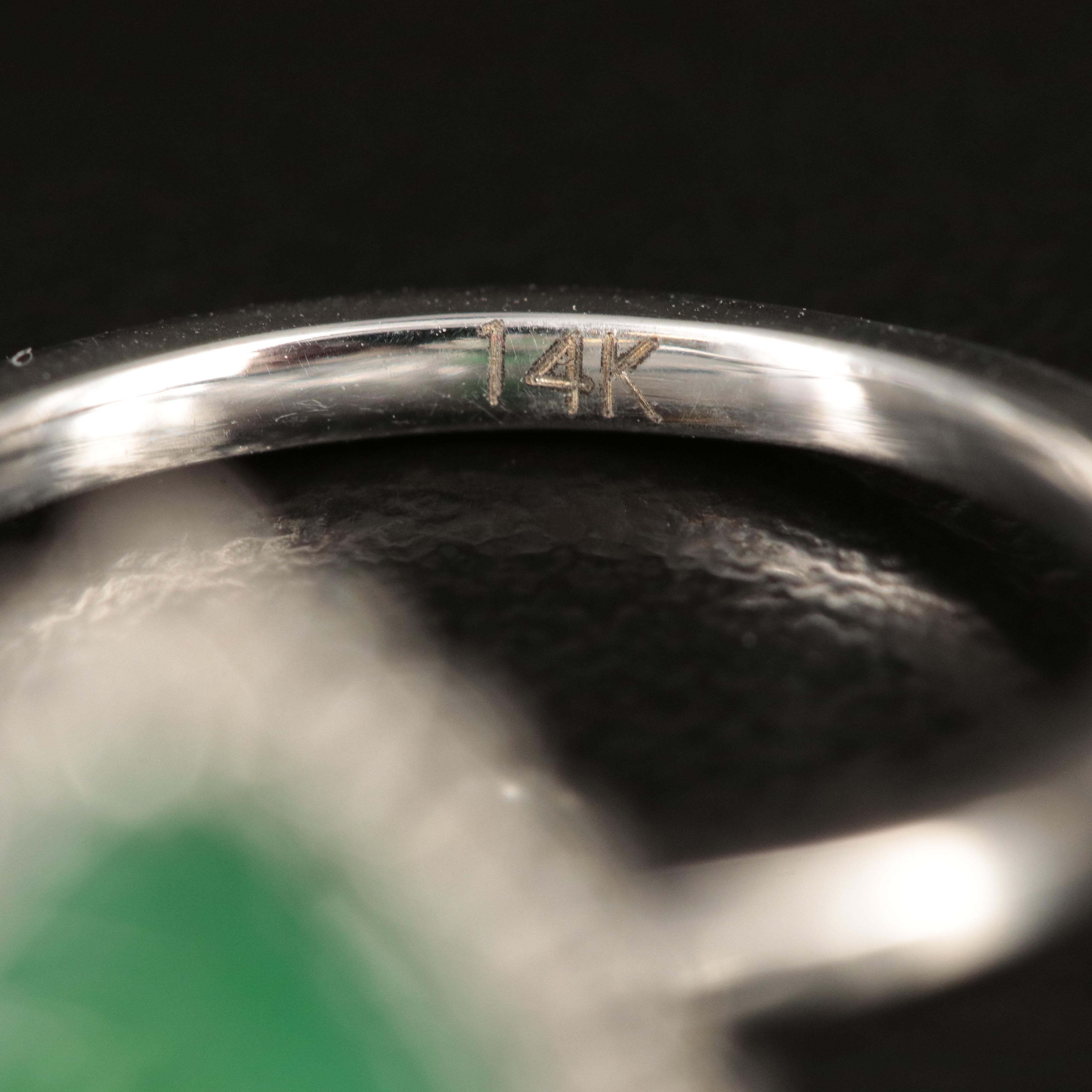 14K 3.53 CT Emerald and Diamond Ring