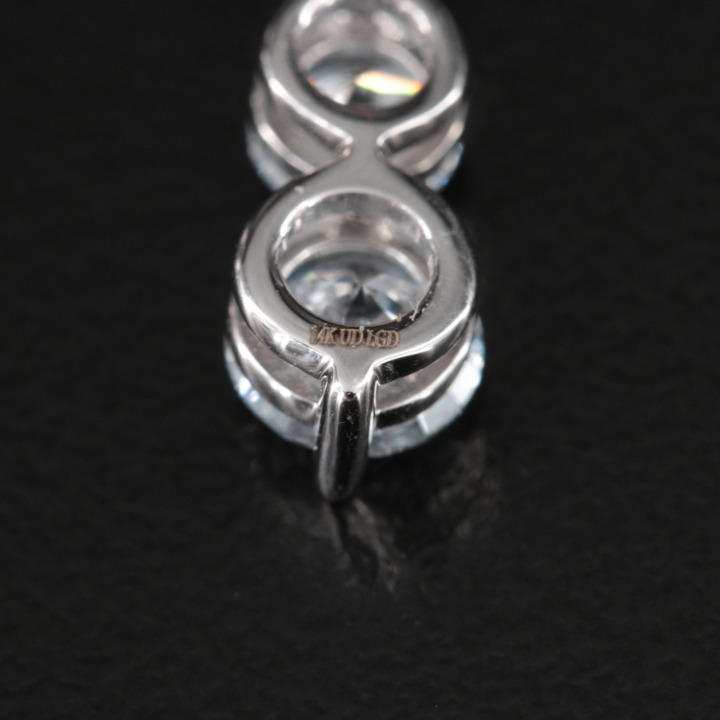 14K 1.50 CTW Lab Grown Diamond Graduated Three Stone Pendant