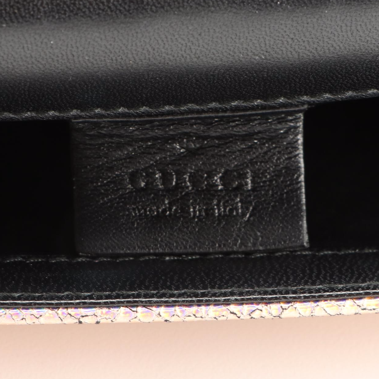 Gucci Broadway Clutch in Hologram Metallic Leather