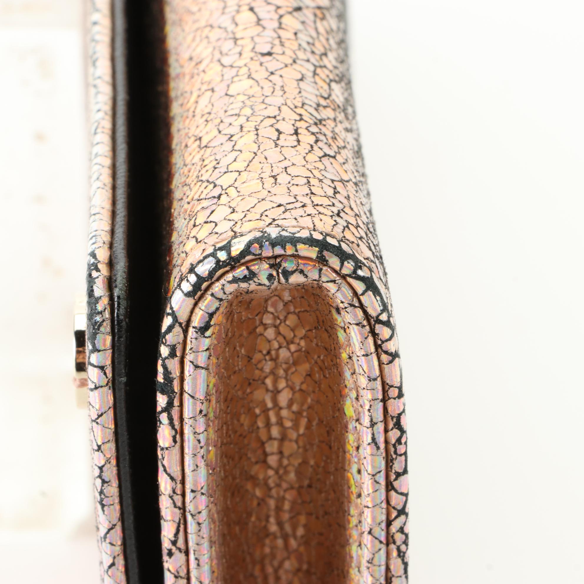 Gucci Broadway Clutch in Hologram Metallic Leather