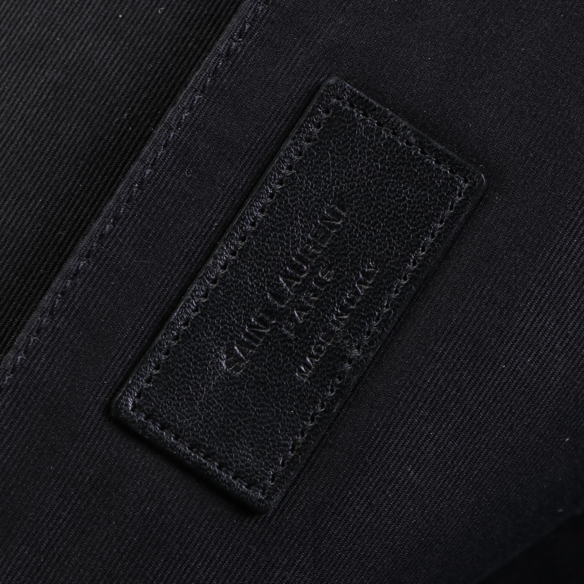 Saint Laurent Corner Zip Document Pouch in Embossed Leather