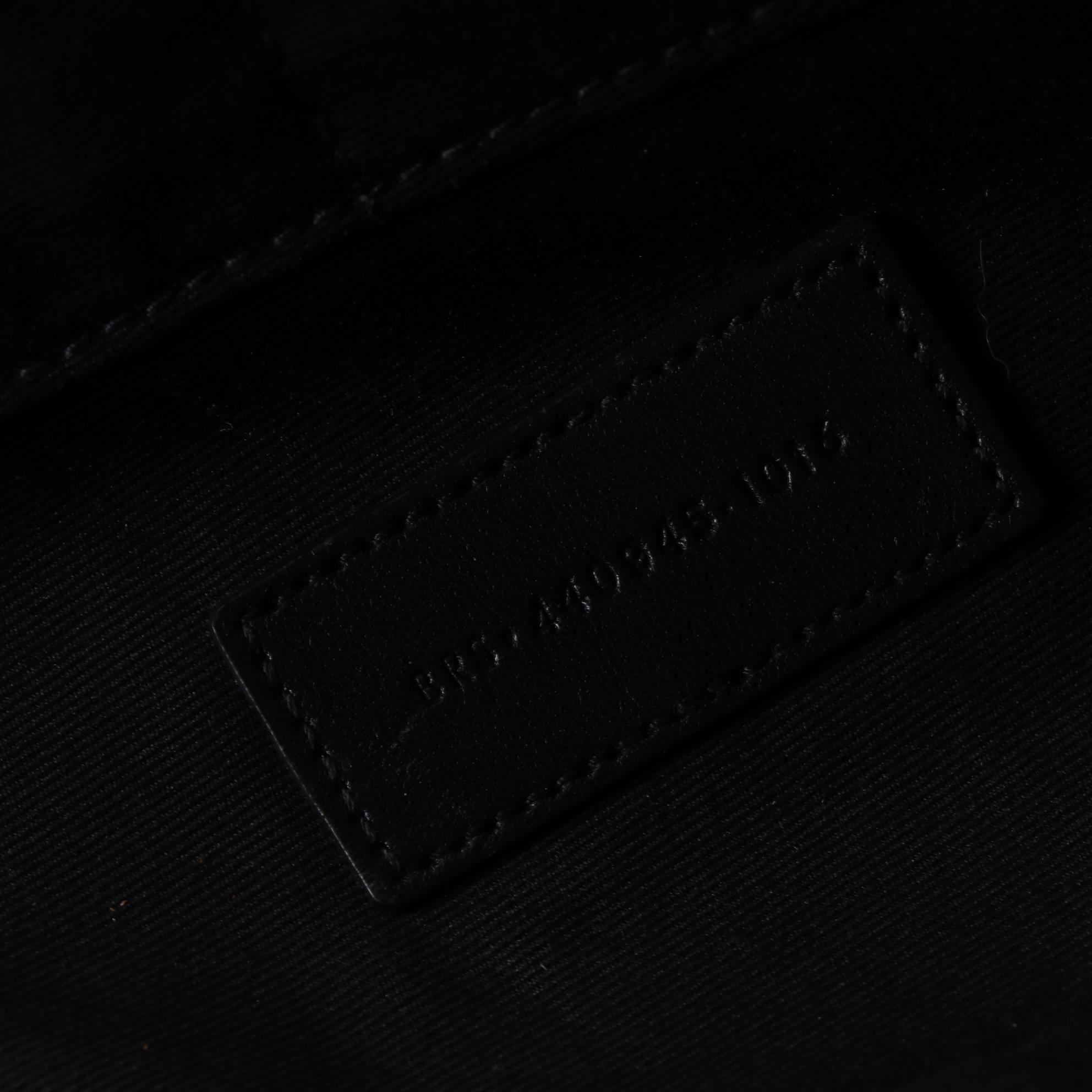 Saint Laurent Corner Zip Document Pouch in Embossed Leather