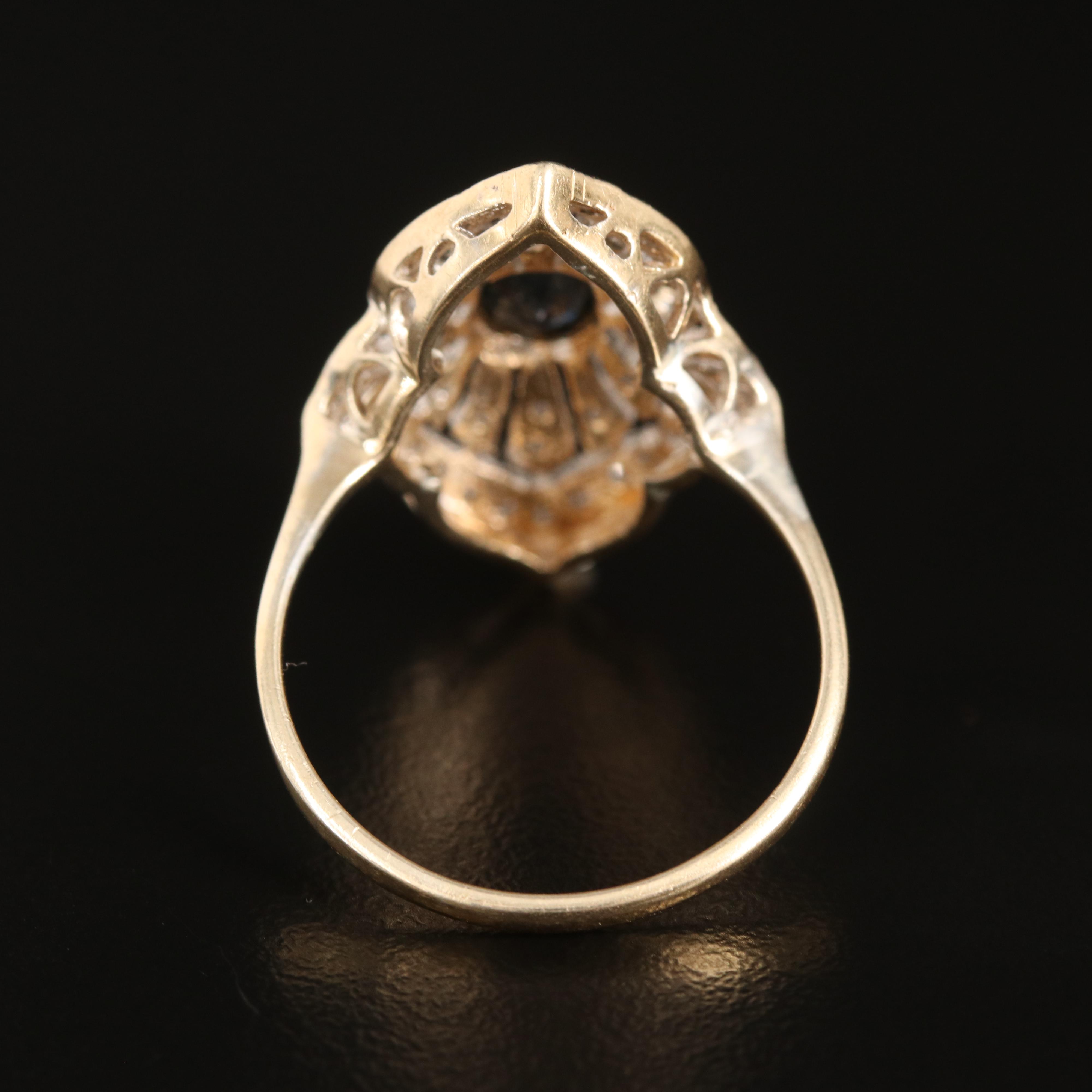 14K Sapphire and Diamond Ring