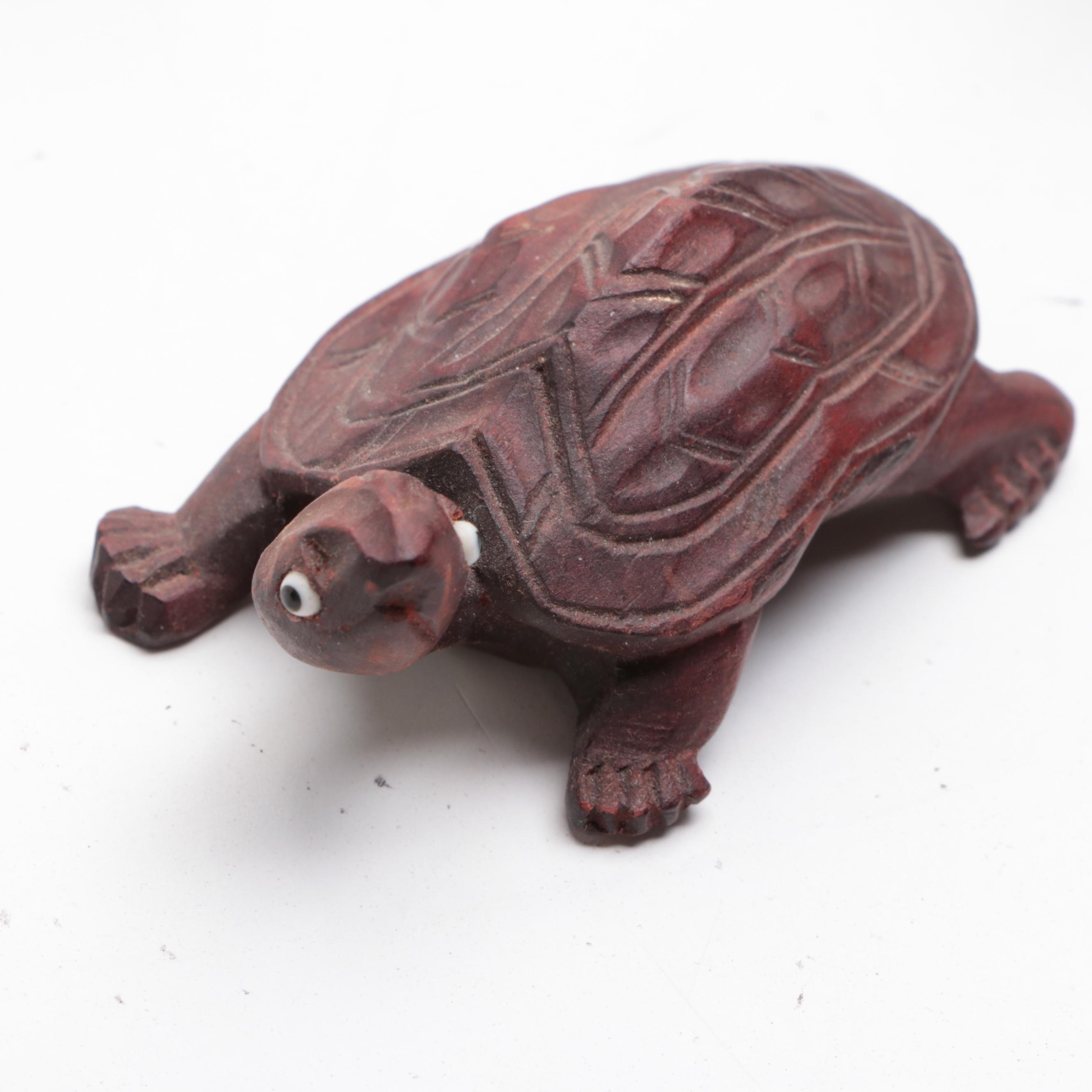 Turtle Figurine Collection Including Travel Souvenirs