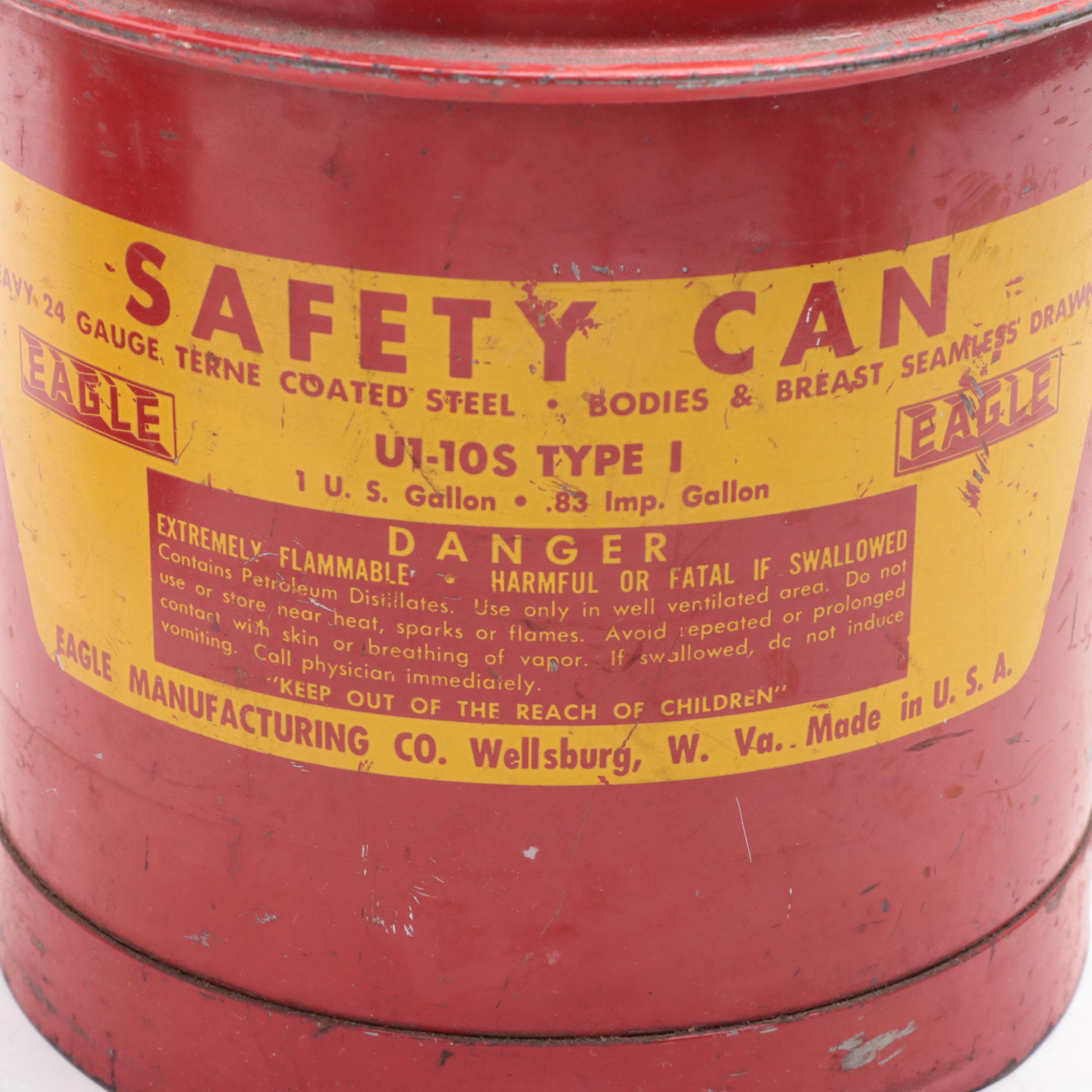 Eagle and Geuder, Paeschke & Frey Gasoline Cans, Early to Mid-20th Century