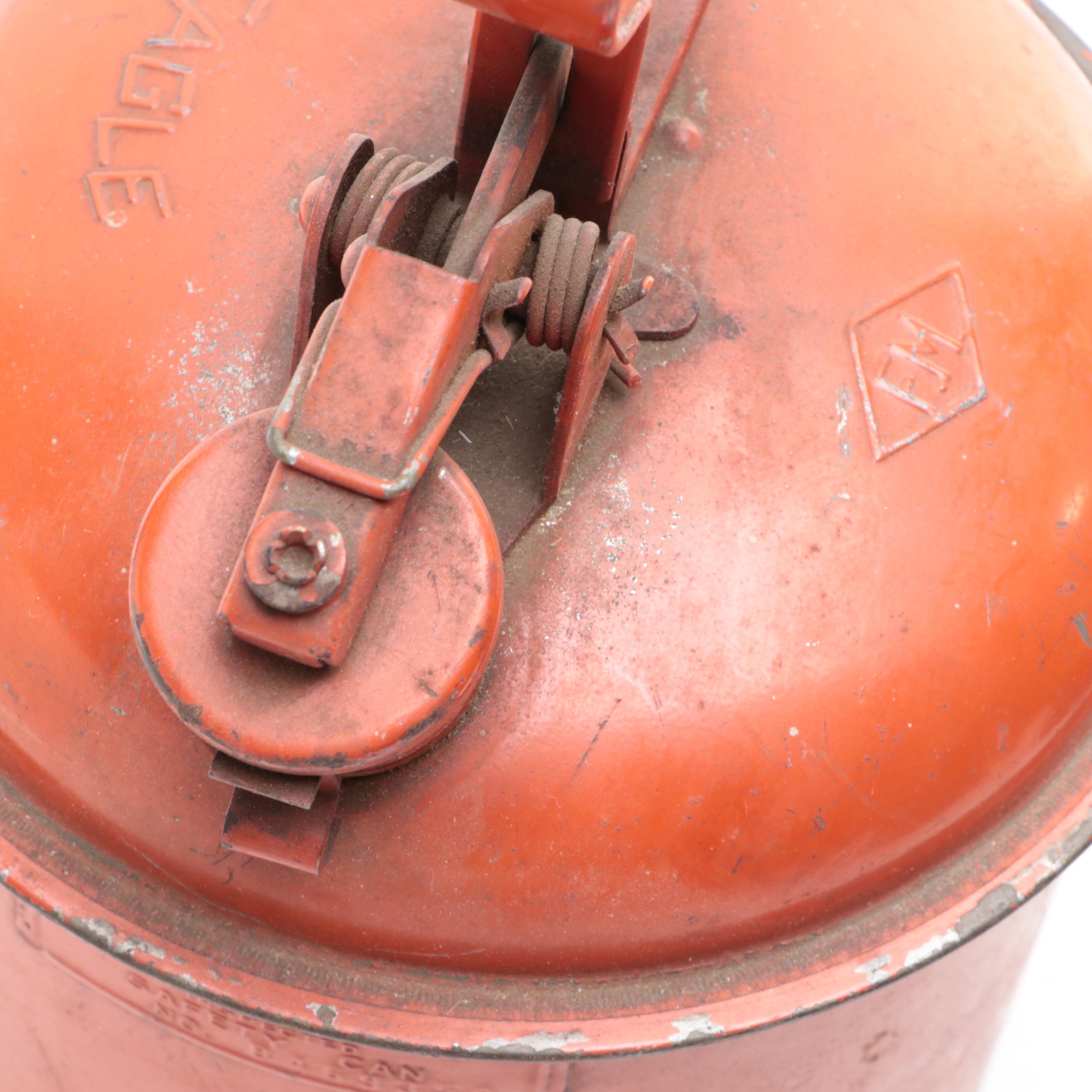 Eagle and Geuder, Paeschke & Frey Gasoline Cans, Early to Mid-20th Century