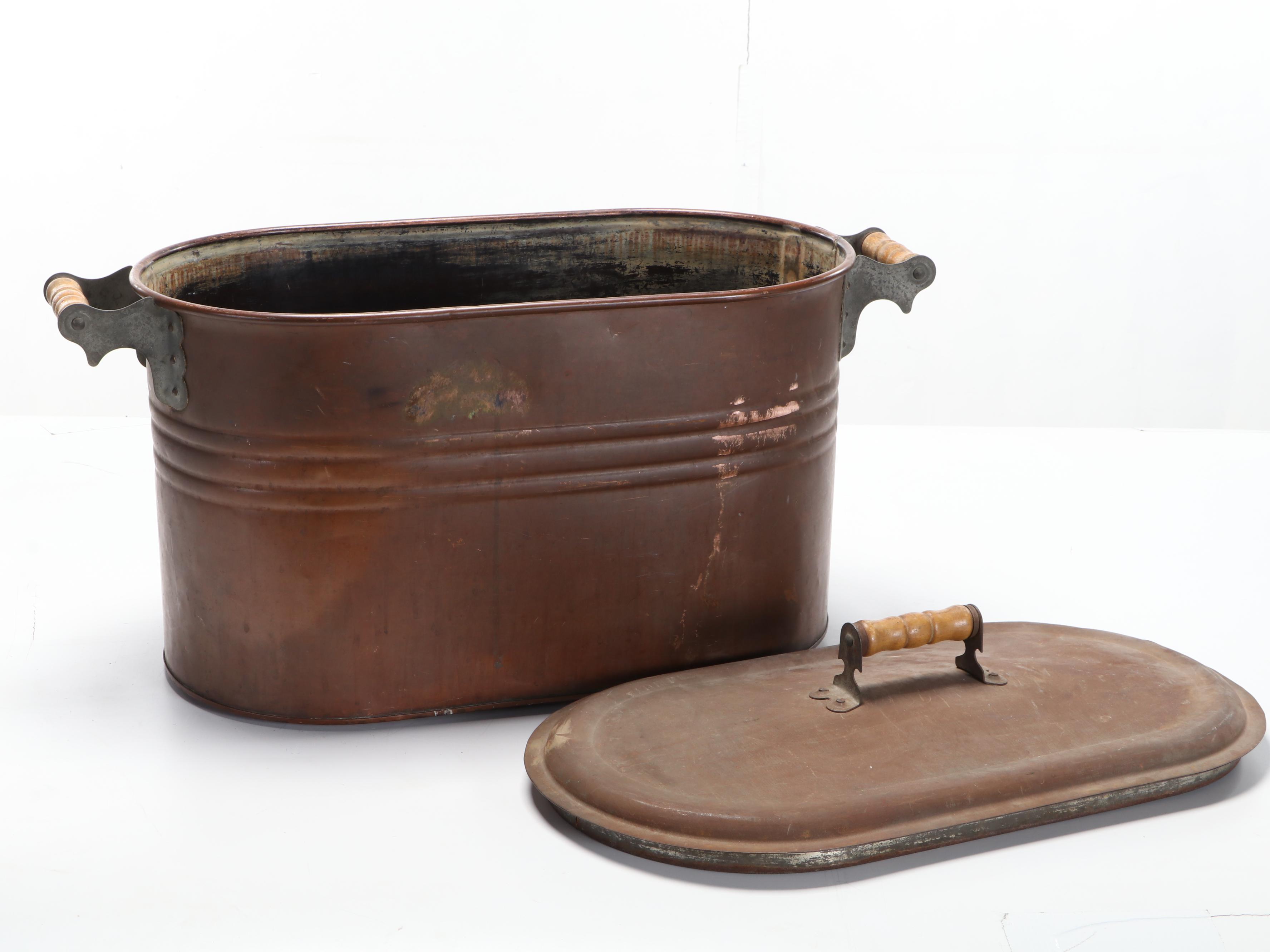 Copper Boiler with Lid, Late 19th/ Early 20th Century