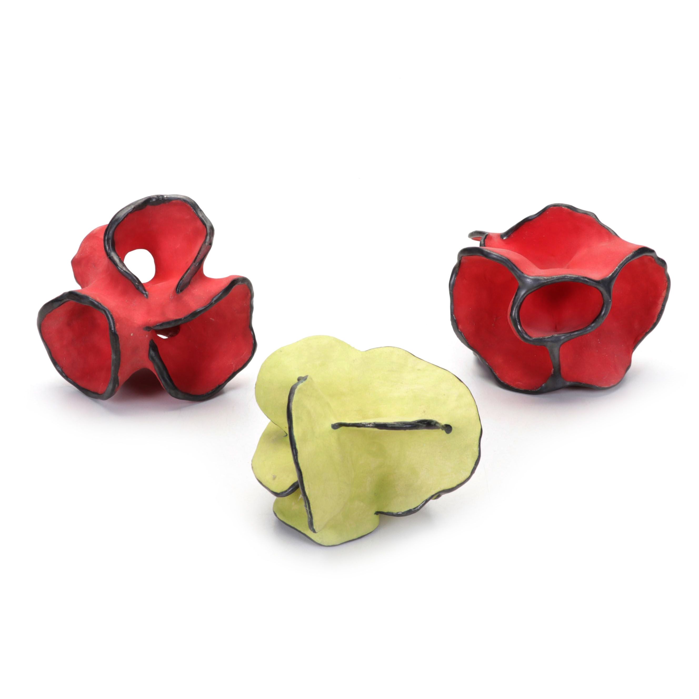 Walter L. Herrmann "Corals" Painted Ceramic and Bronze Sculptures, 2008