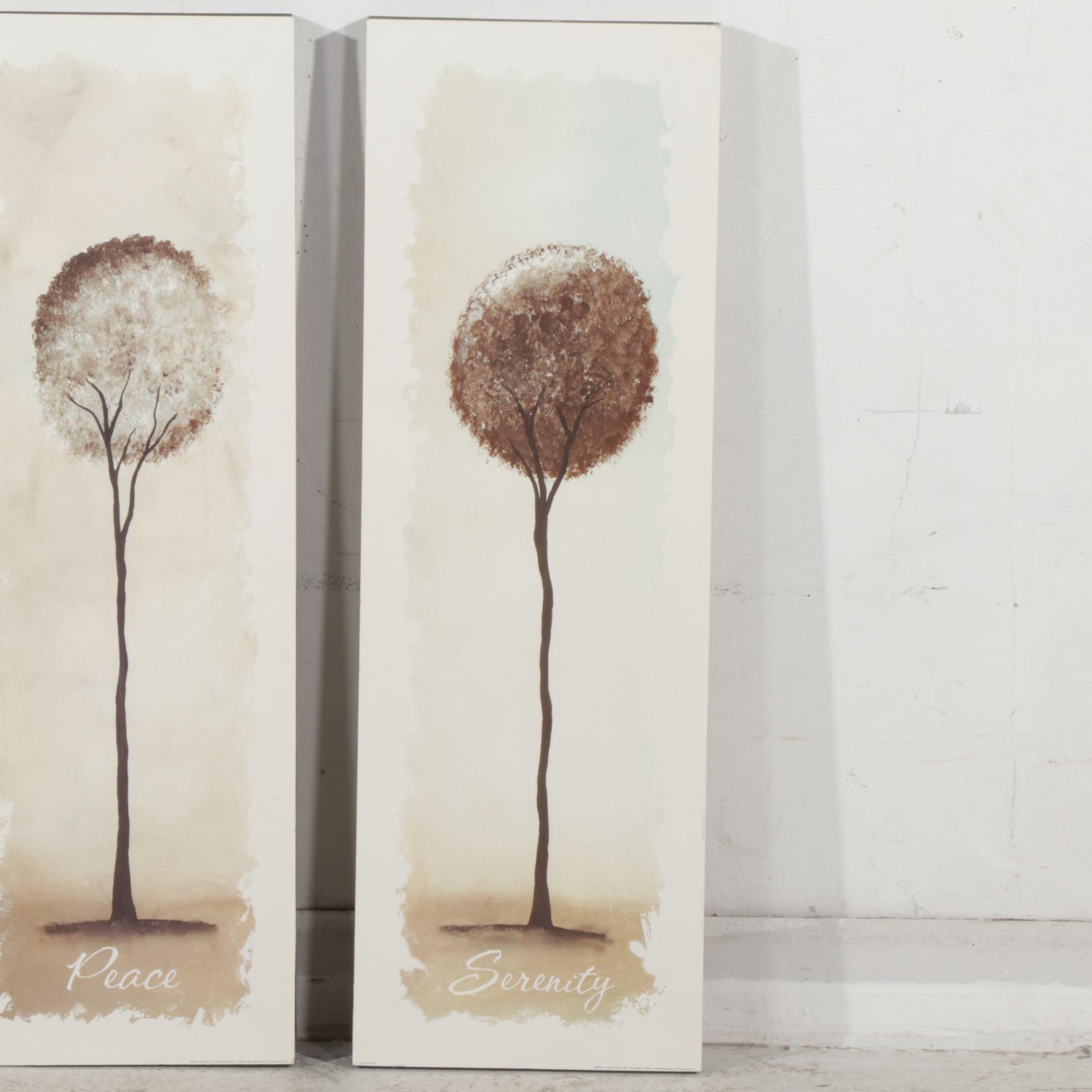 Britt Hallowell Offset Lithographs "Peace," "Harmony," and "Serenity"