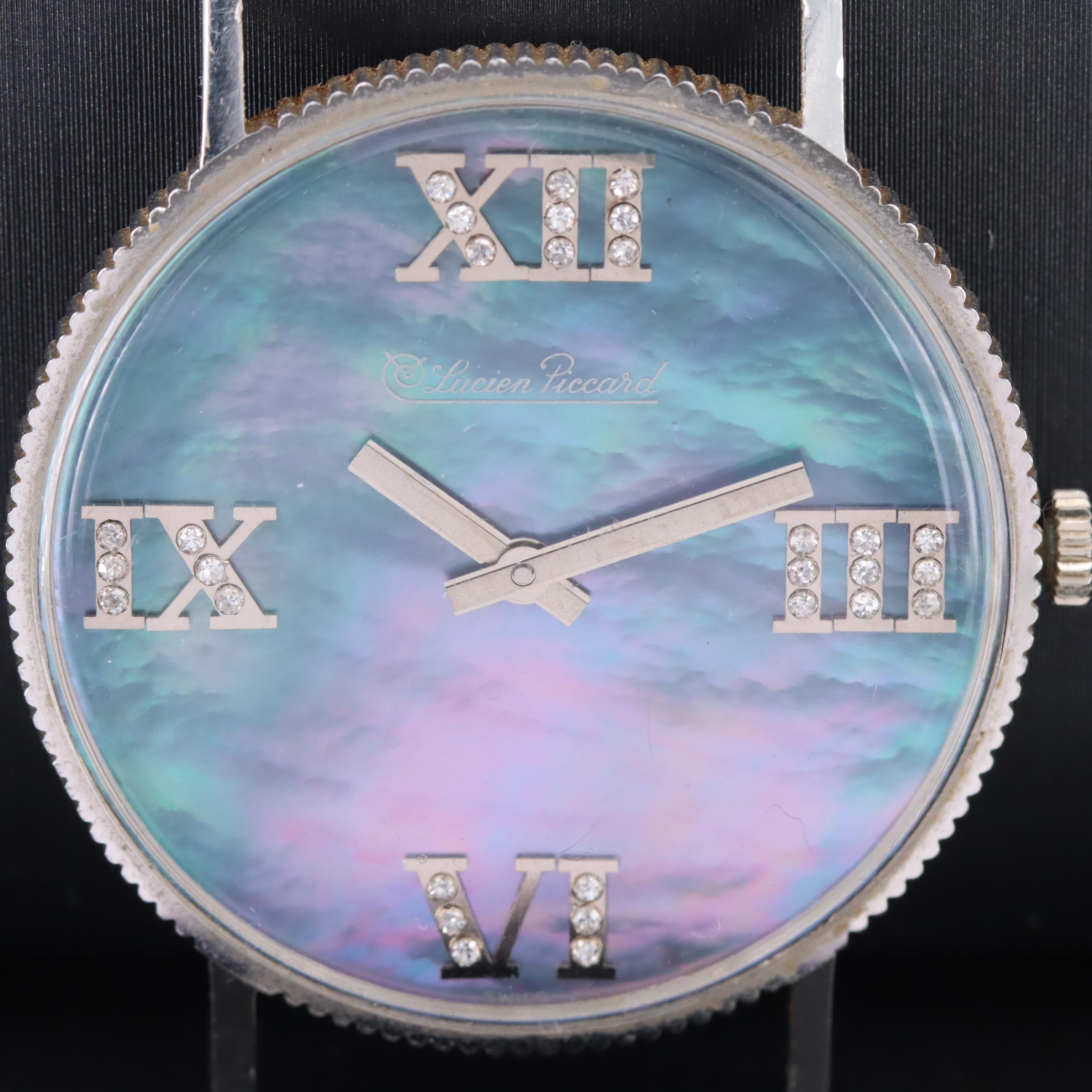 14K Diamond and Mother-of-Pearl Lucien Piccard Stem Wind Watch