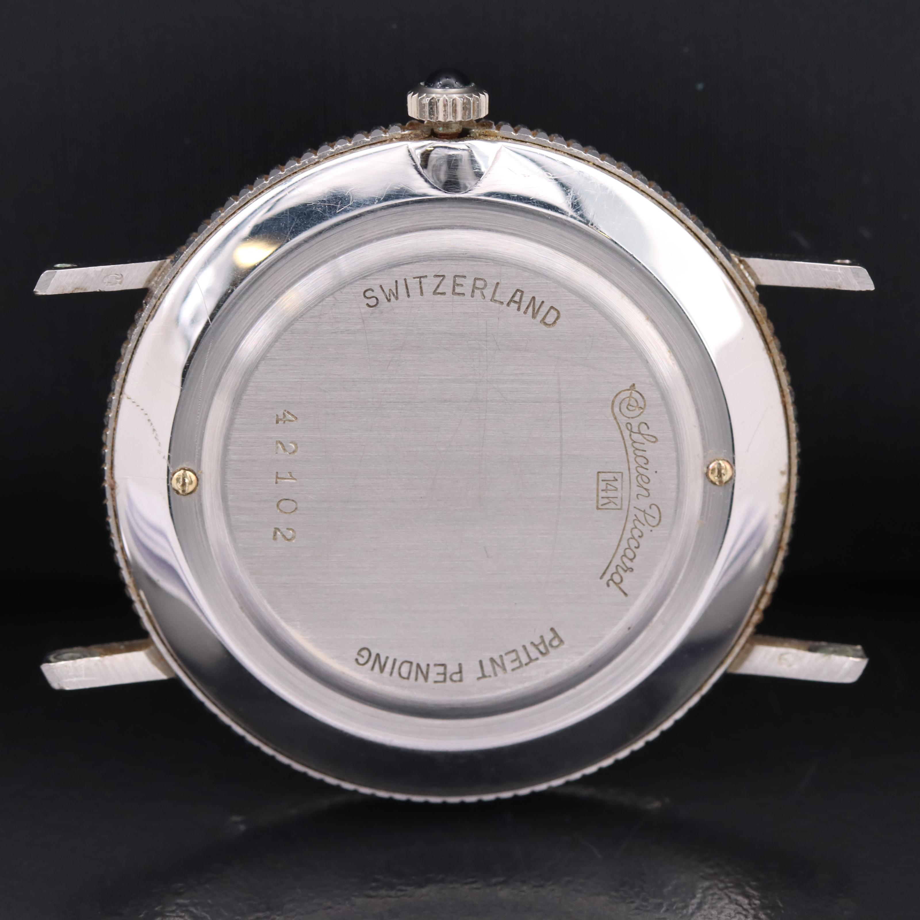 14K Diamond and Mother-of-Pearl Lucien Piccard Stem Wind Watch