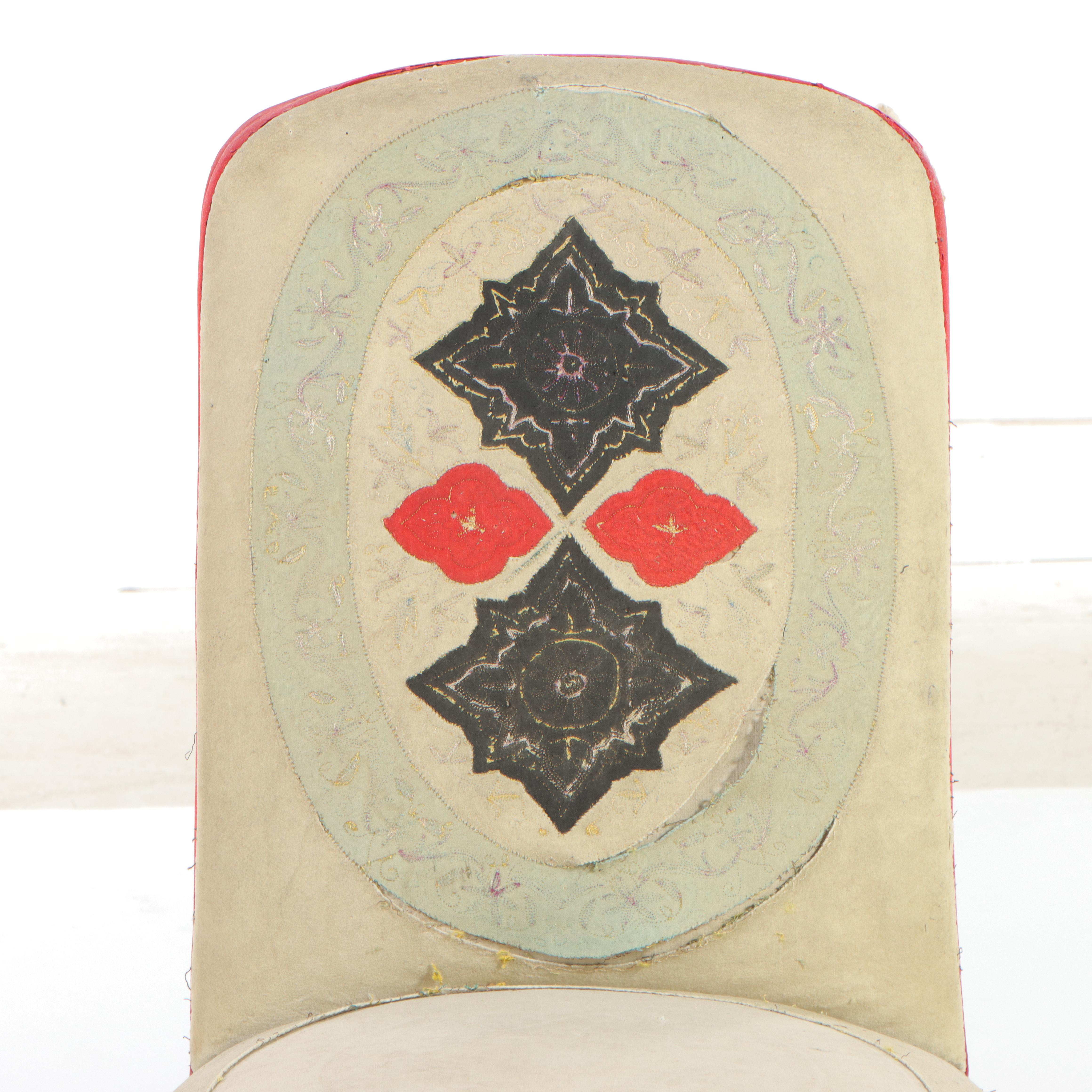 Napoleon III Ebonized Beech Low Chair, Mid to Late 19th Century