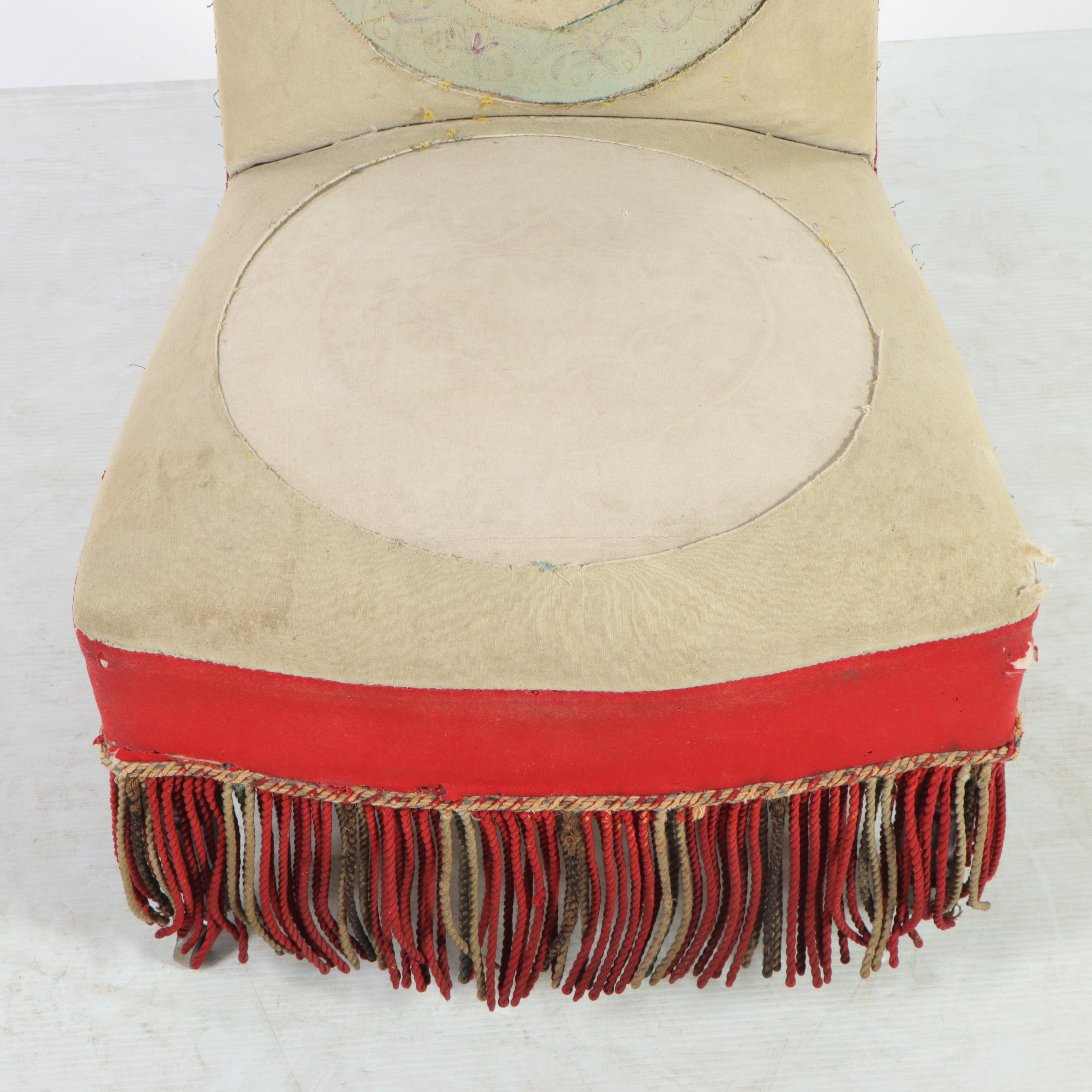 Napoleon III Ebonized Beech Low Chair, Mid to Late 19th Century