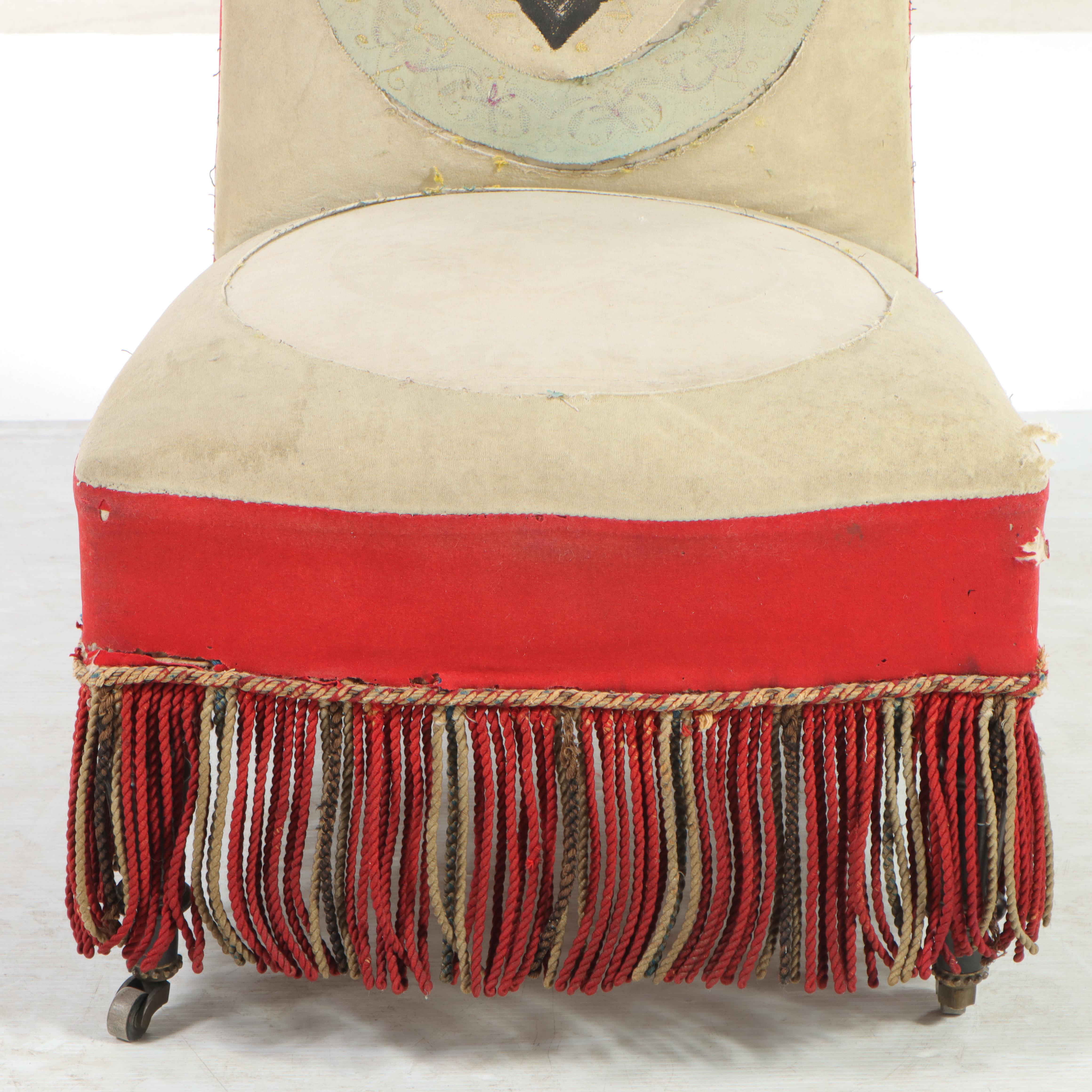 Napoleon III Ebonized Beech Low Chair, Mid to Late 19th Century