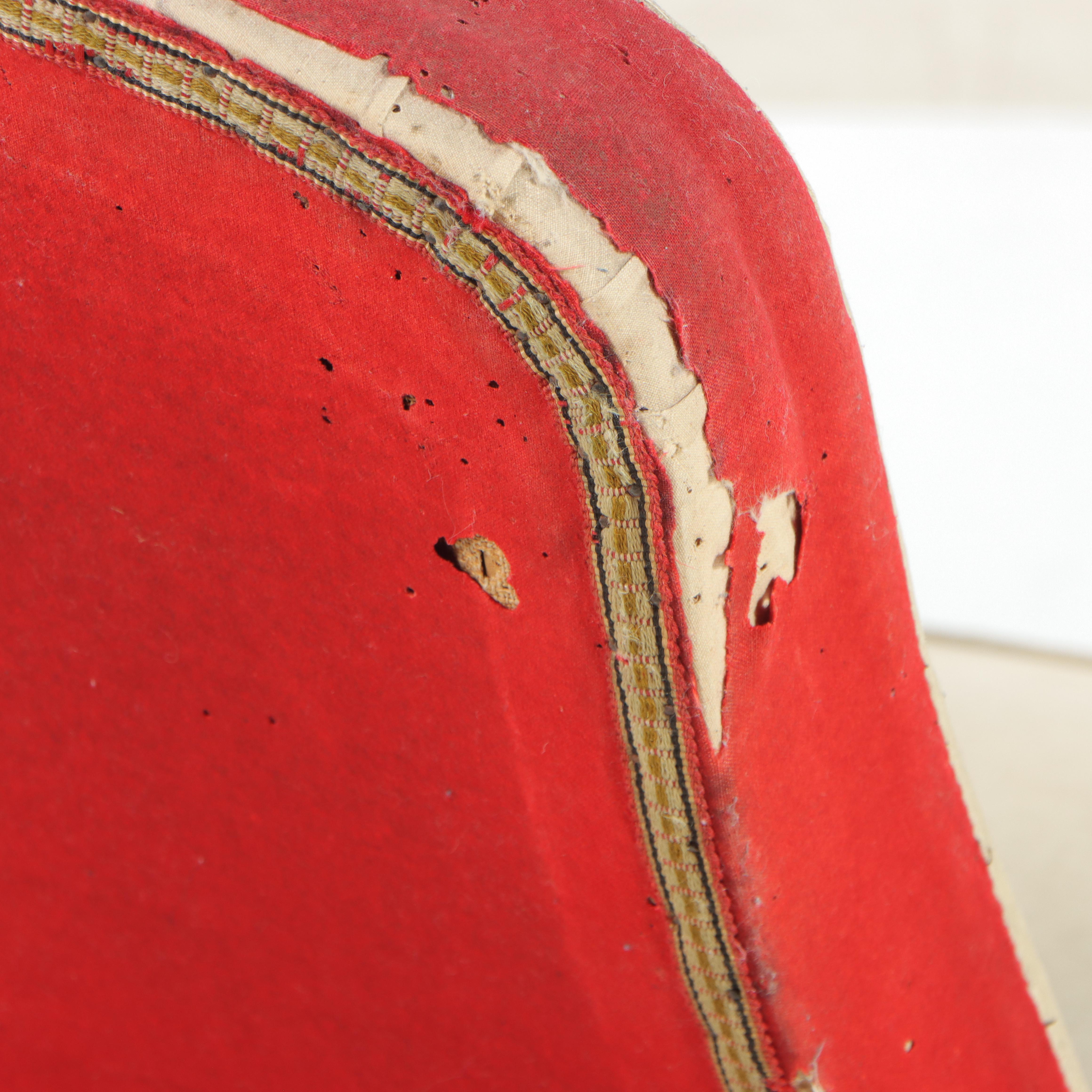 Napoleon III Ebonized Beech Low Chair, Mid to Late 19th Century