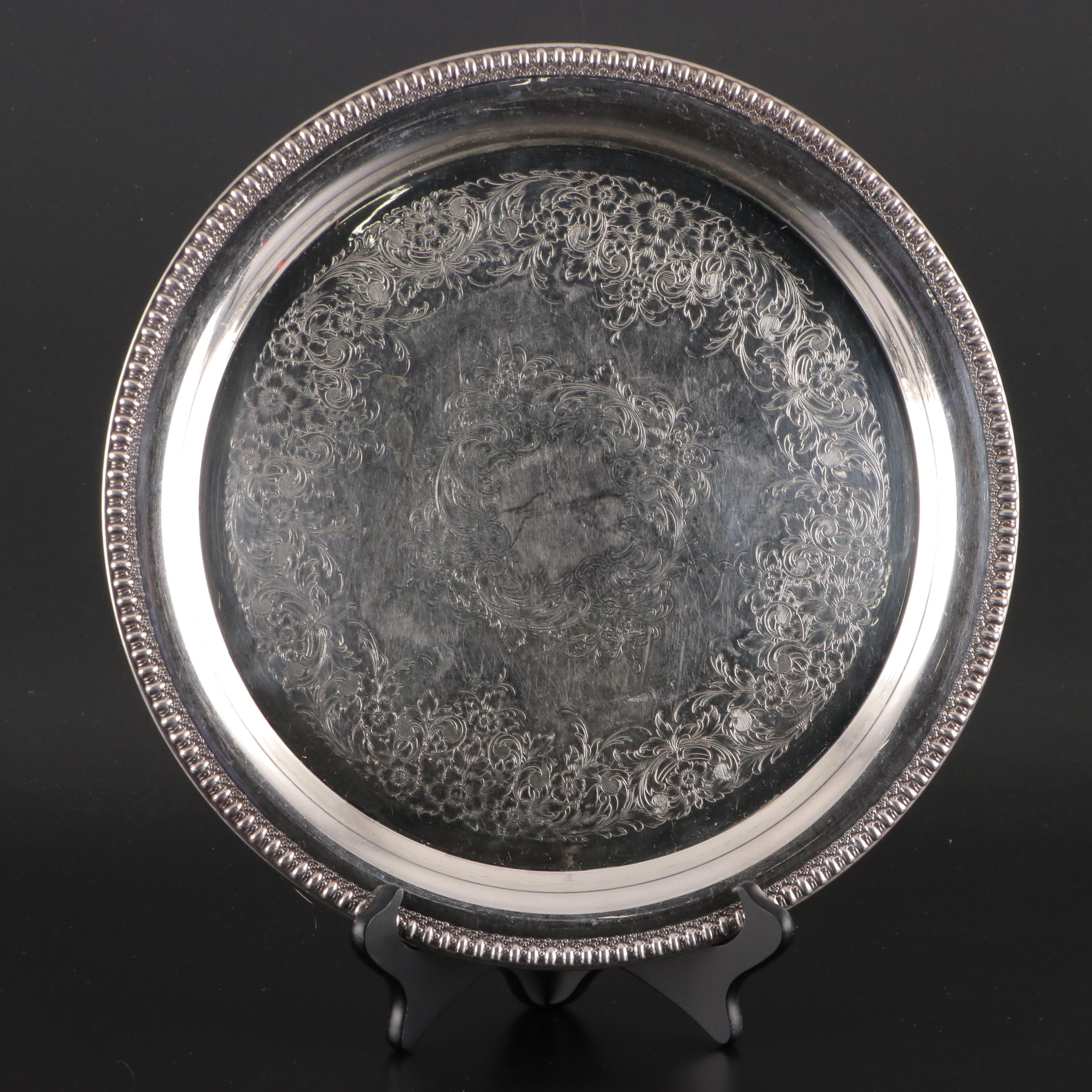 Homan Mfg. Co. and Other Silver Plate Trays and Table Accessories