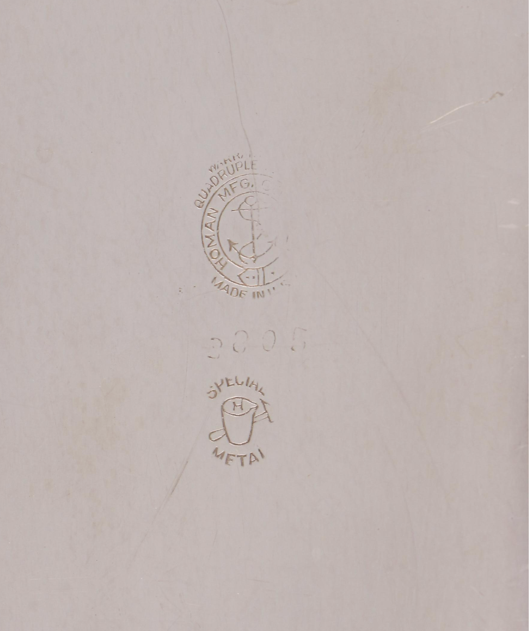 Homan Mfg. Co. and Other Silver Plate Trays and Table Accessories