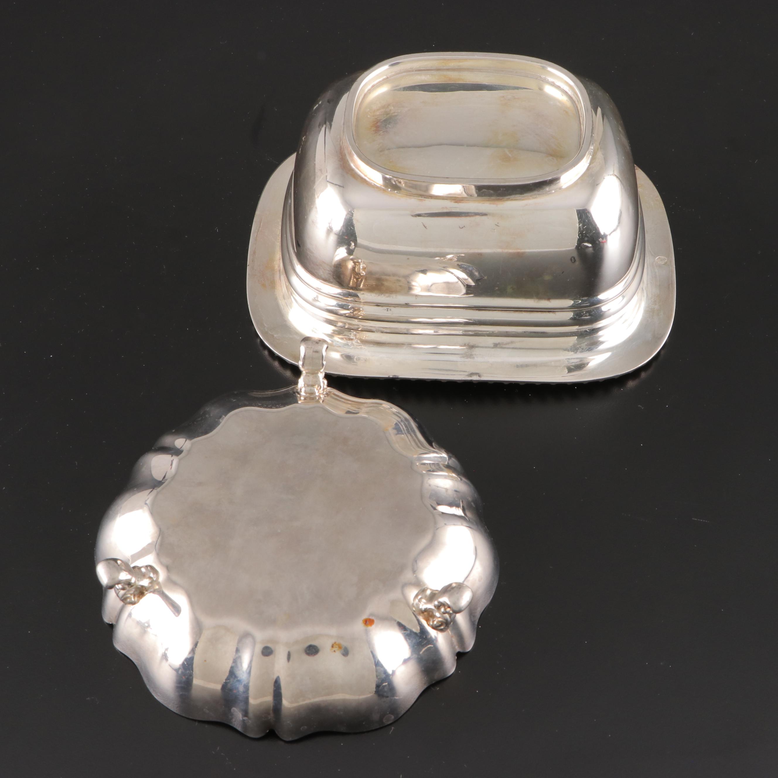 Homan Mfg. Co. and Other Silver Plate Trays and Table Accessories