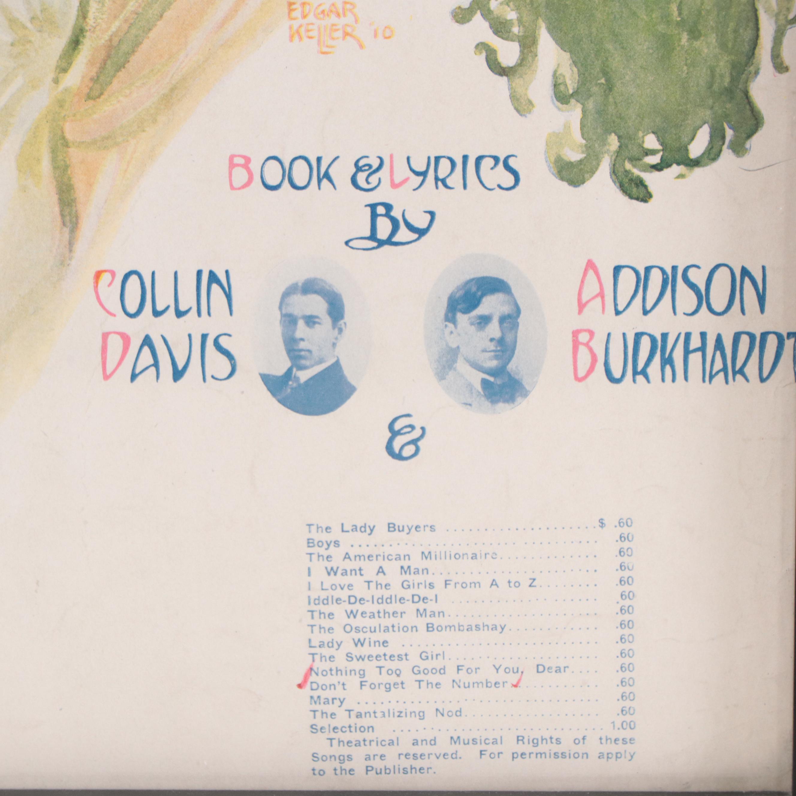 Letterpress Halftone Opera Advertisement "The Sweetest Girl in Paris"