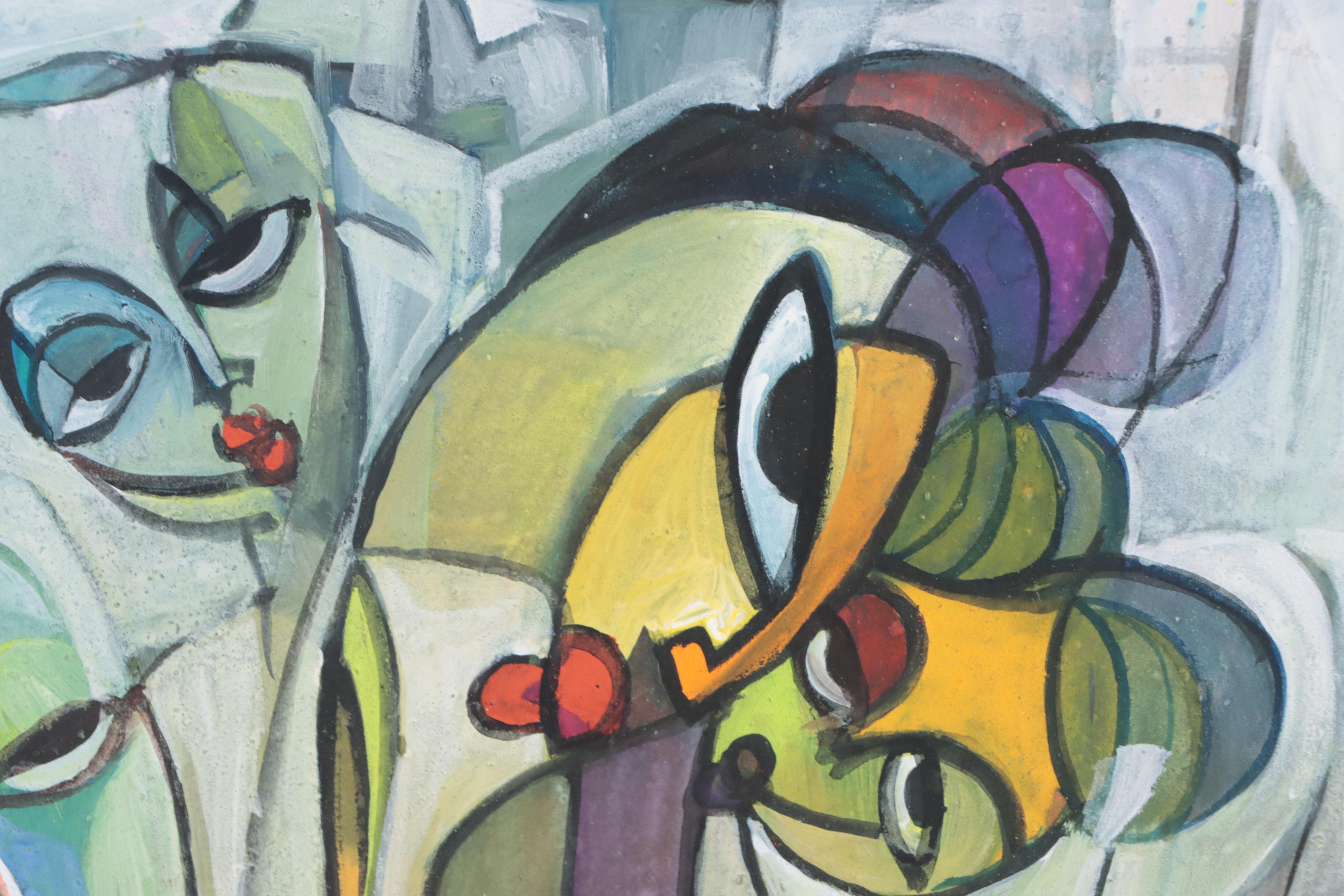 Ufuoma Evuarherhe Acrylic Painting "Friendship," 2021-2022