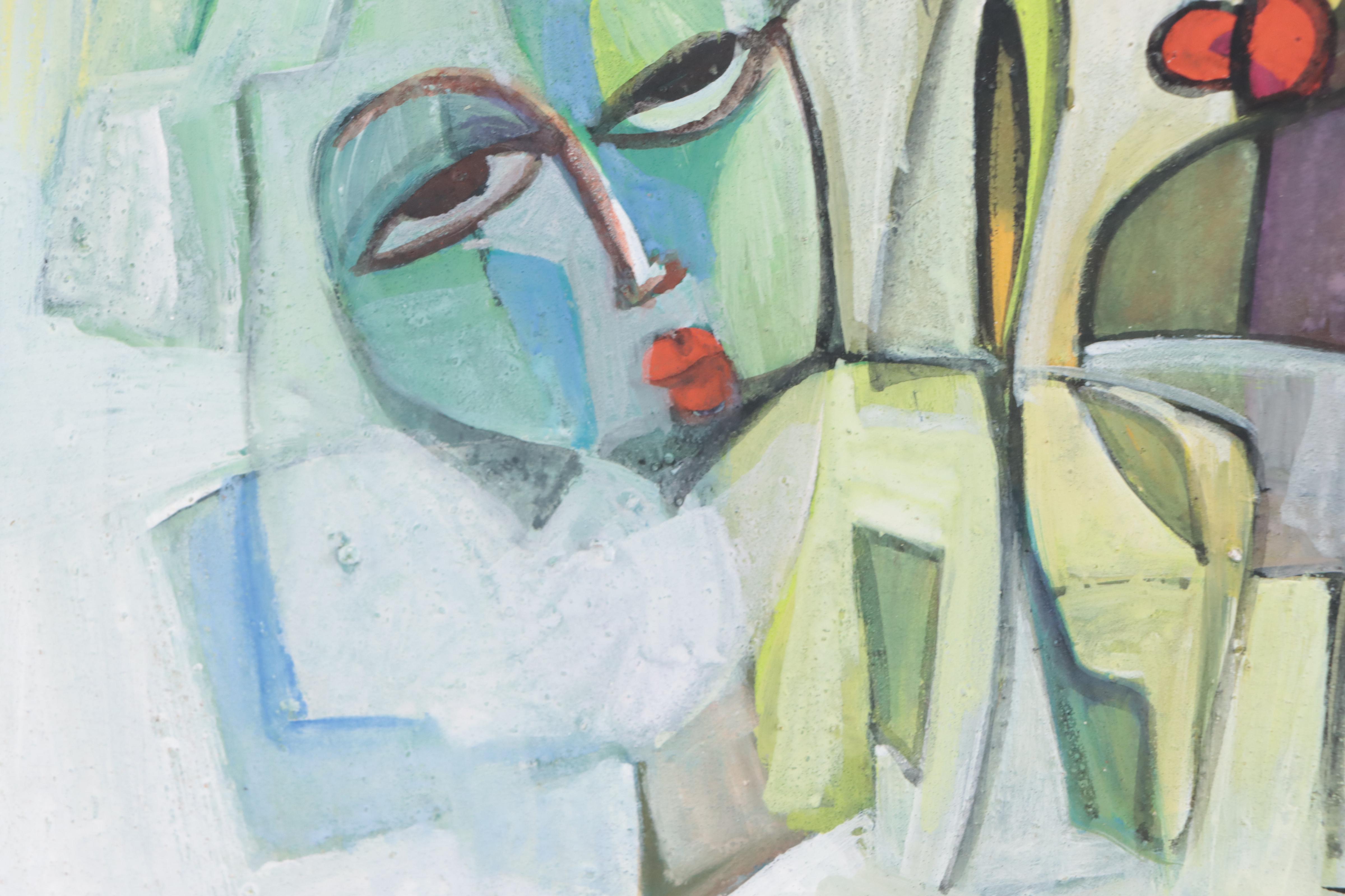 Ufuoma Evuarherhe Acrylic Painting "Friendship," 2021-2022