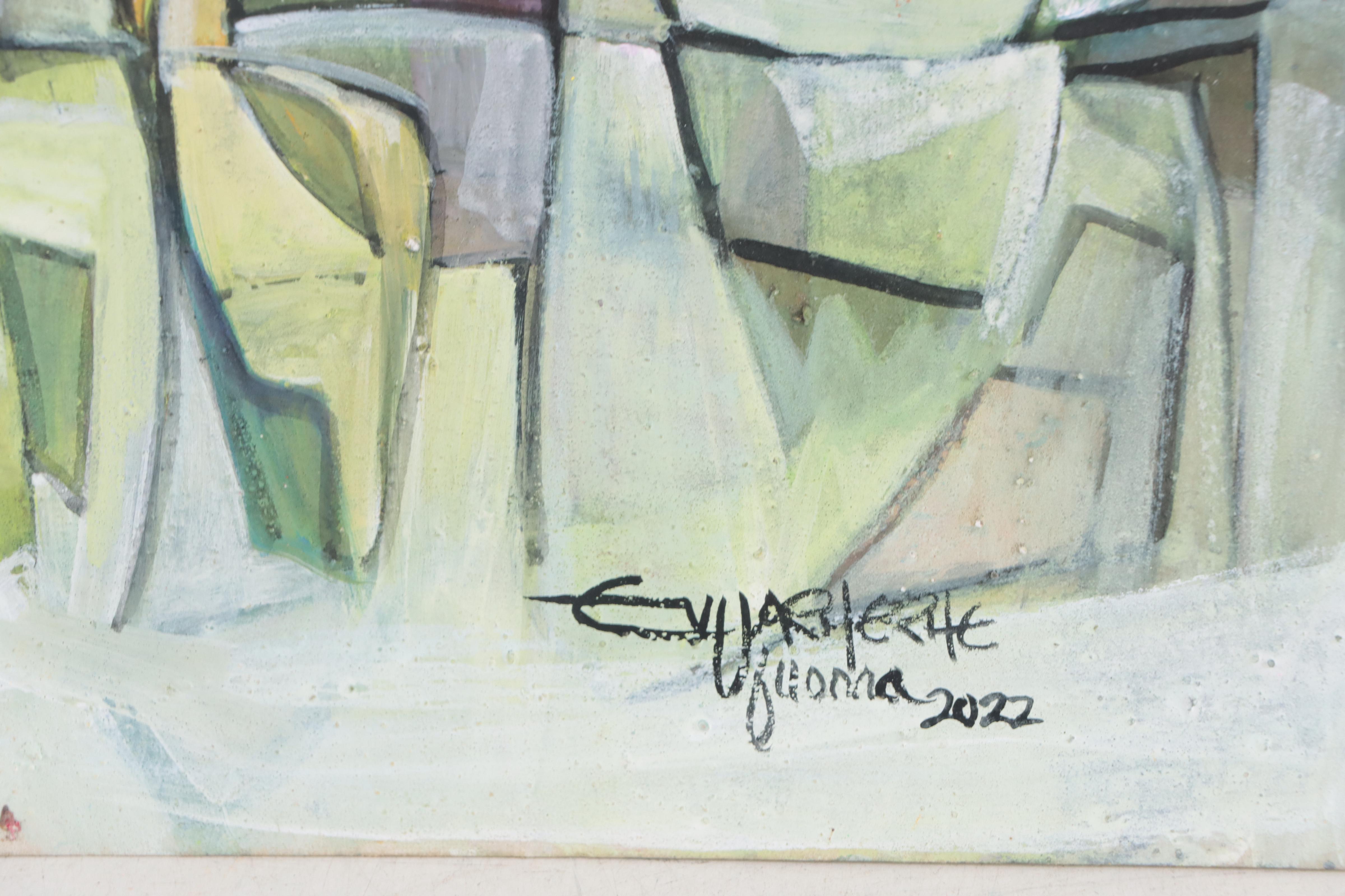 Ufuoma Evuarherhe Acrylic Painting "Friendship," 2021-2022