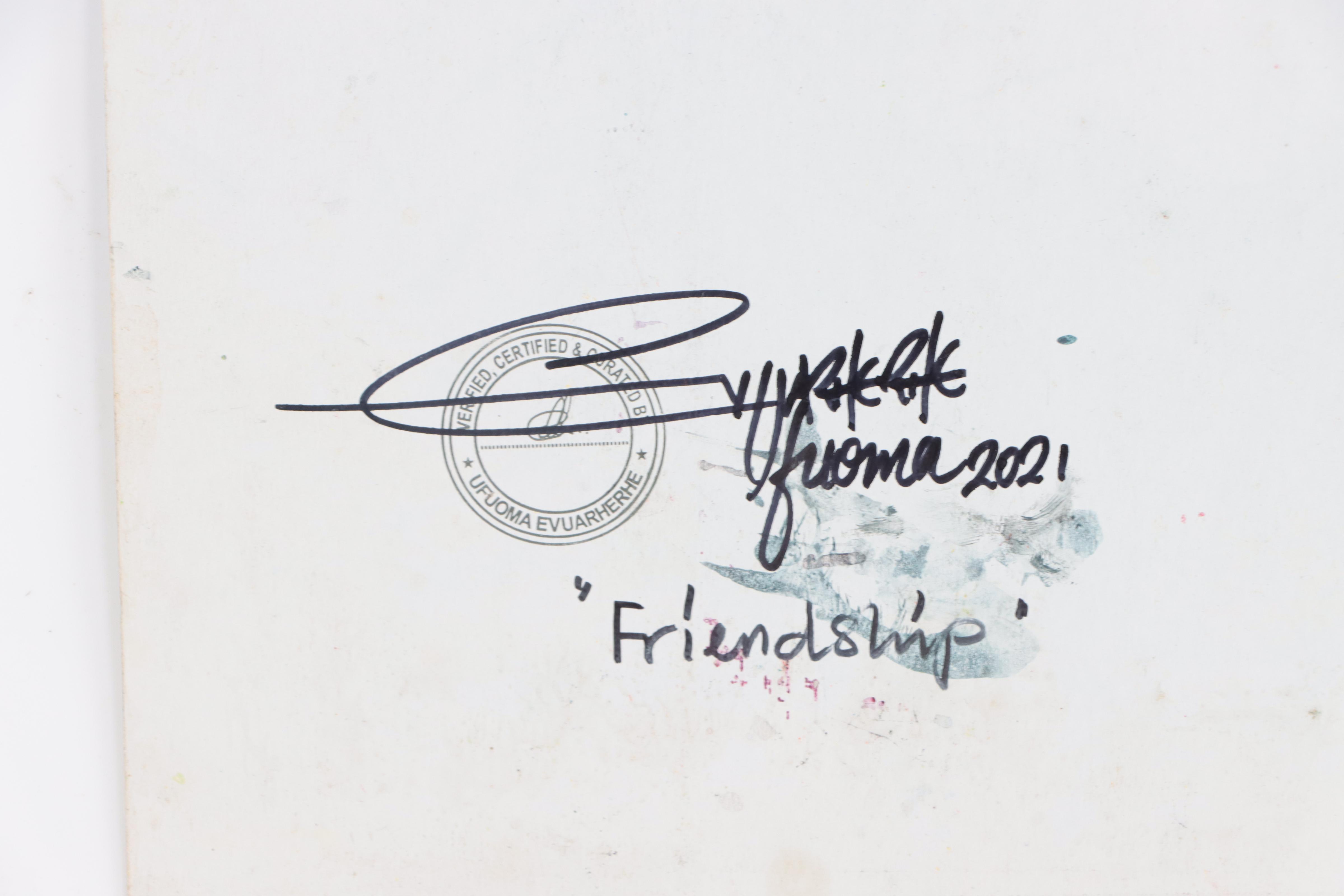 Ufuoma Evuarherhe Acrylic Painting "Friendship," 2021-2022