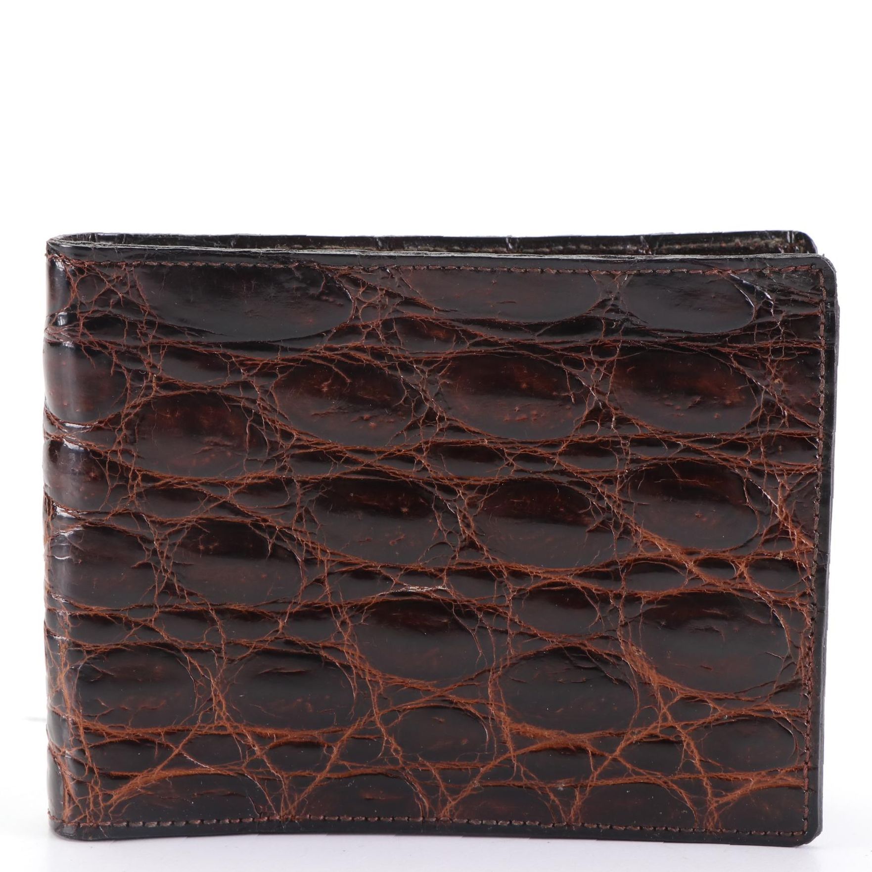 King Alligator and Leather Bifold Wallet