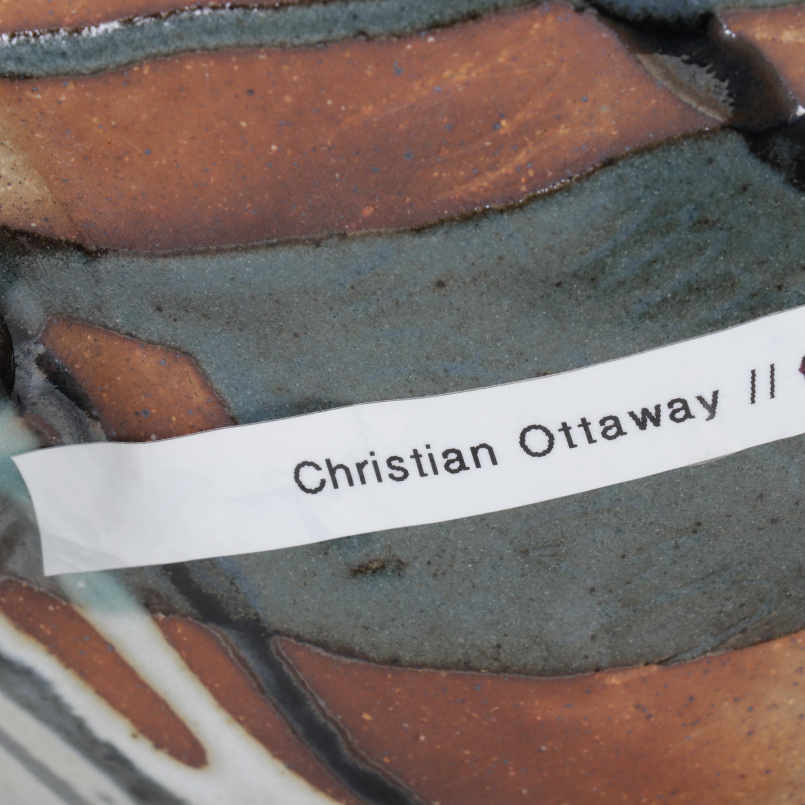 Christian Ottaway for Ottaway Clay Studio Tripod Jar, 2000s