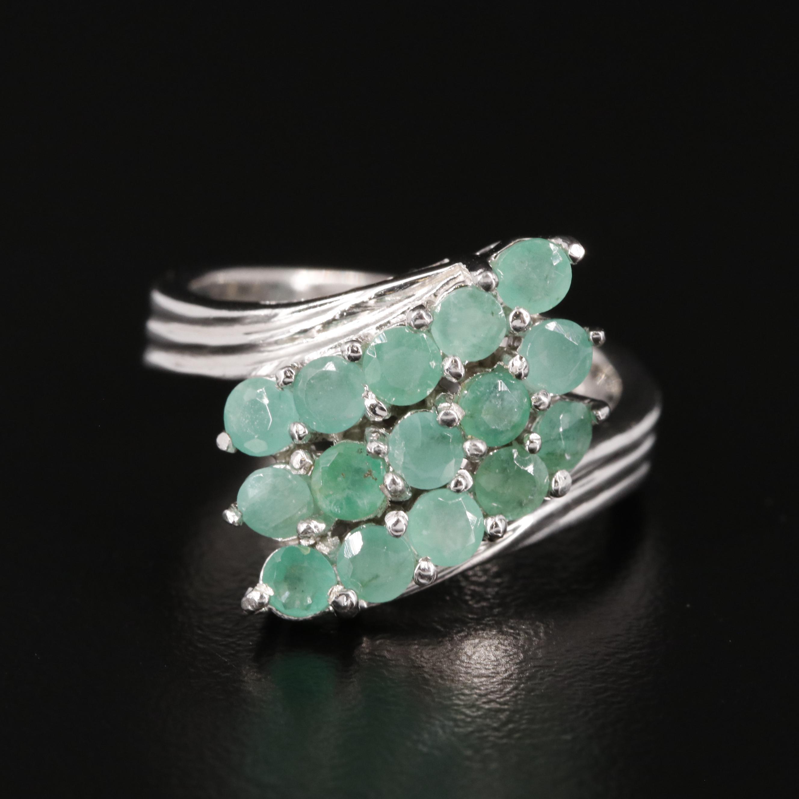 Sterling Emerald Ring