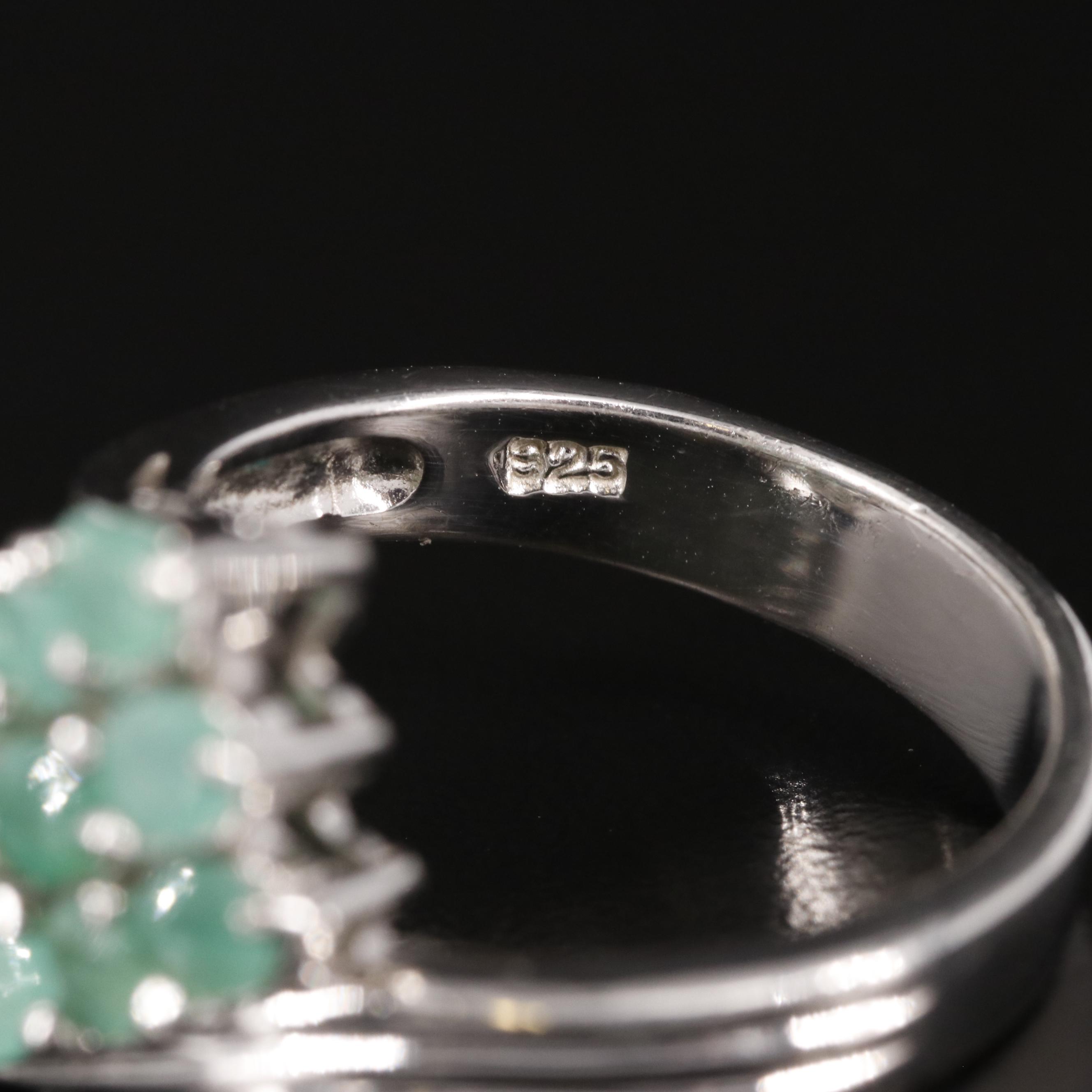 Sterling Emerald Ring