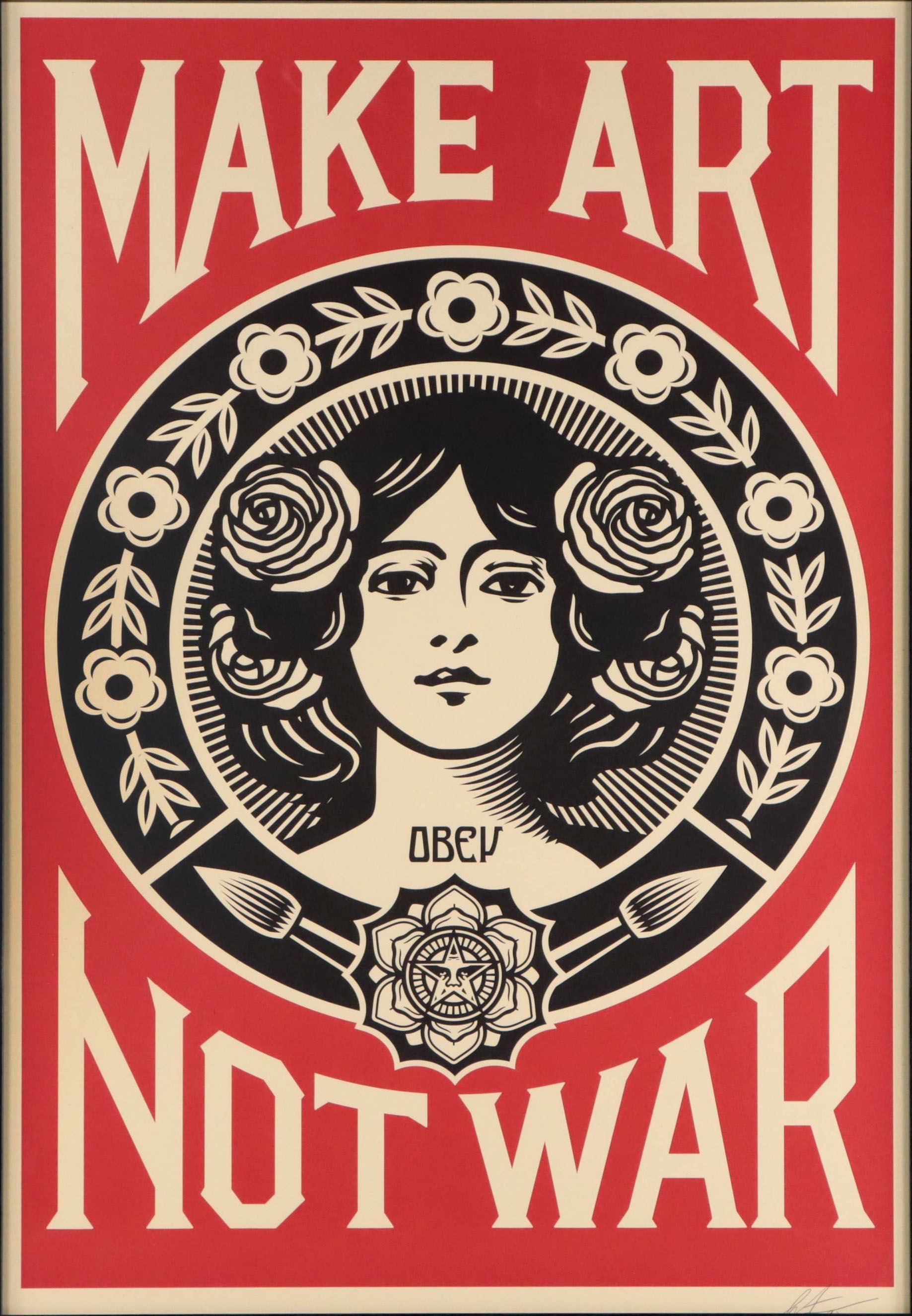 Shepard Fairey Offset Poster "Make Art Not War"