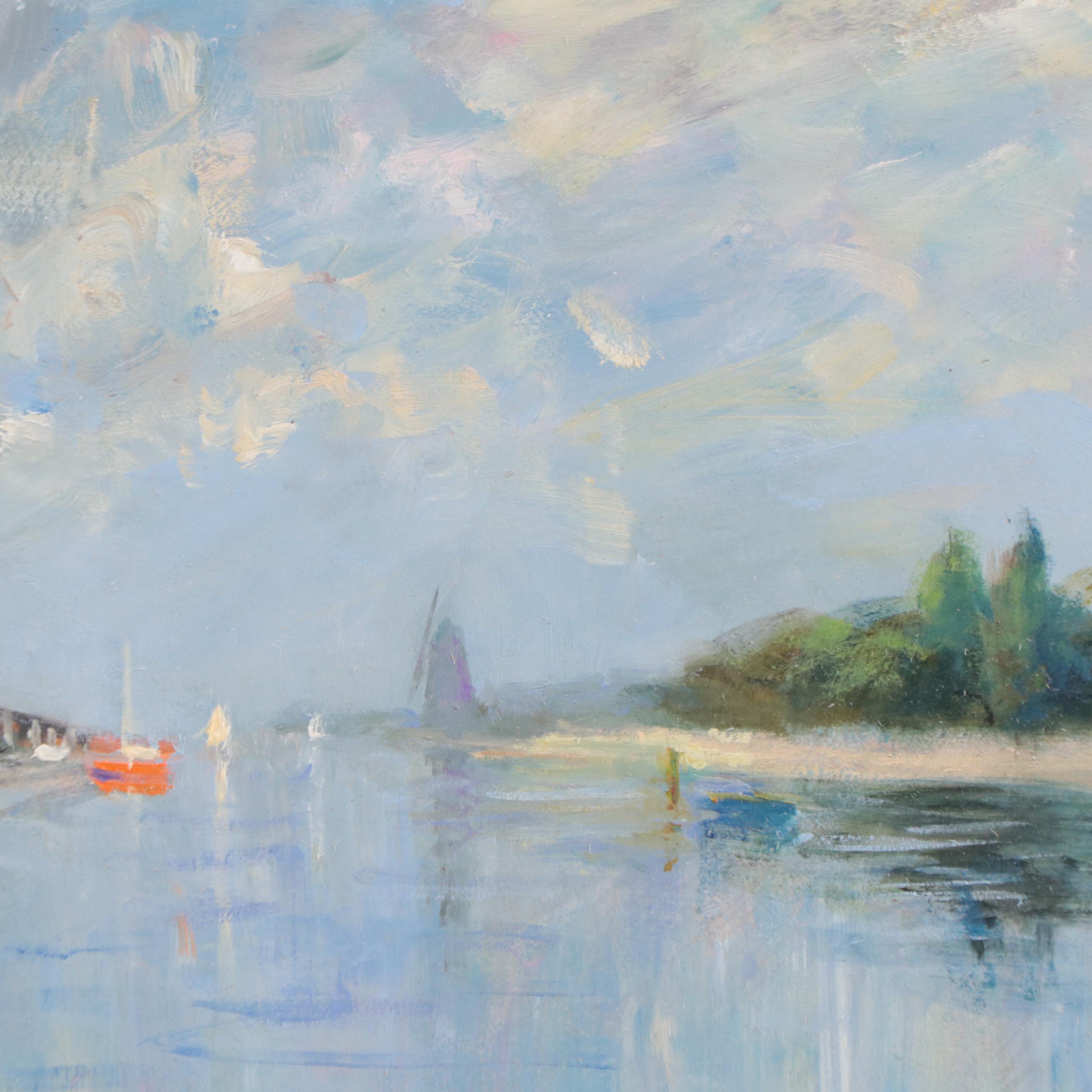 Nino Pippa Oil Painting "Provence - The Old Windmill on the Rhone," 2018