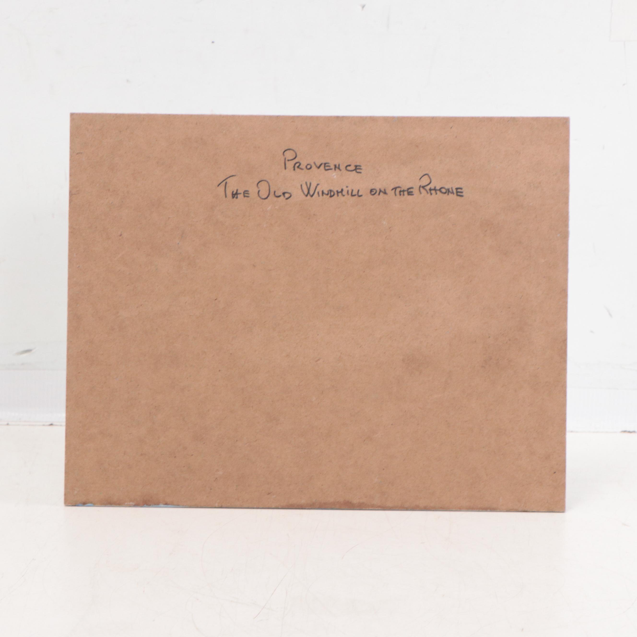 Nino Pippa Oil Painting "Provence - The Old Windmill on the Rhone," 2018