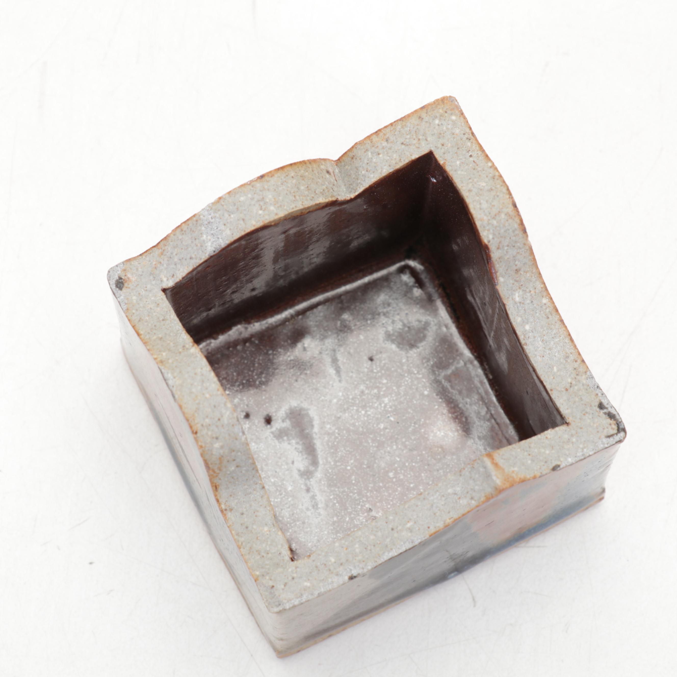 Jerry Davis Crystalline Glaze Porcelain Vase with Evelyn LaMers Stoneware Box