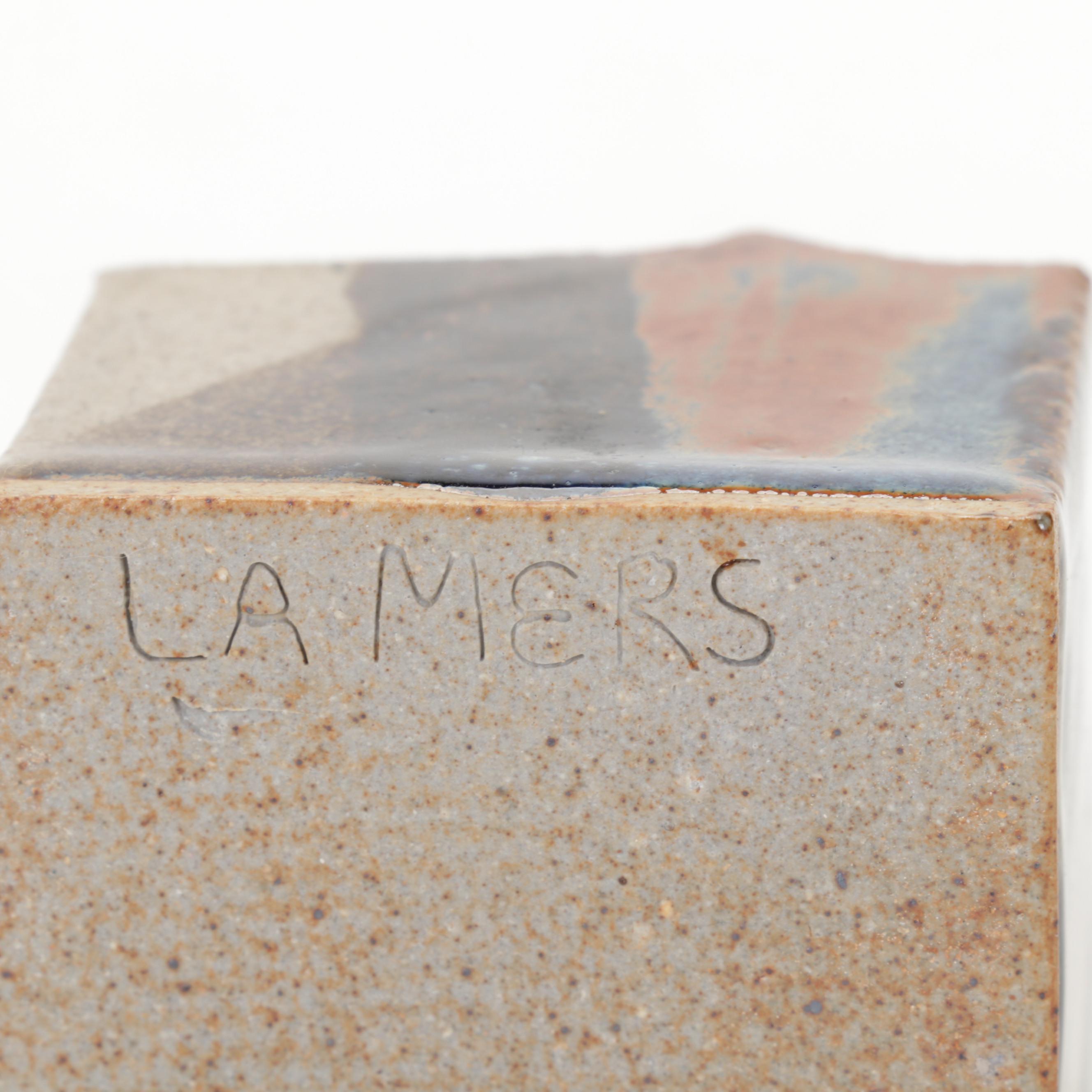 Jerry Davis Crystalline Glaze Porcelain Vase with Evelyn LaMers Stoneware Box