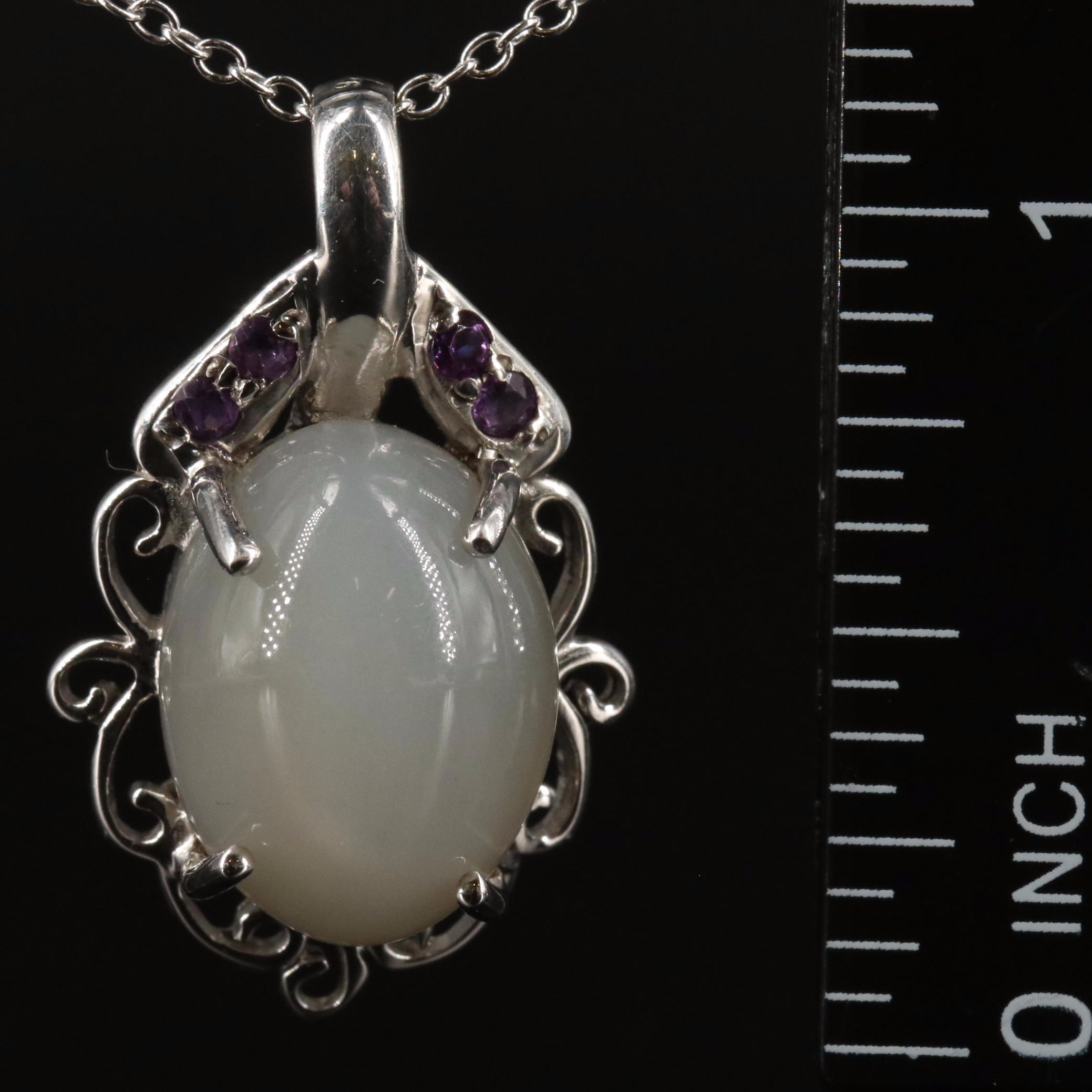 Sterling Cubic Zirconia Line Necklace