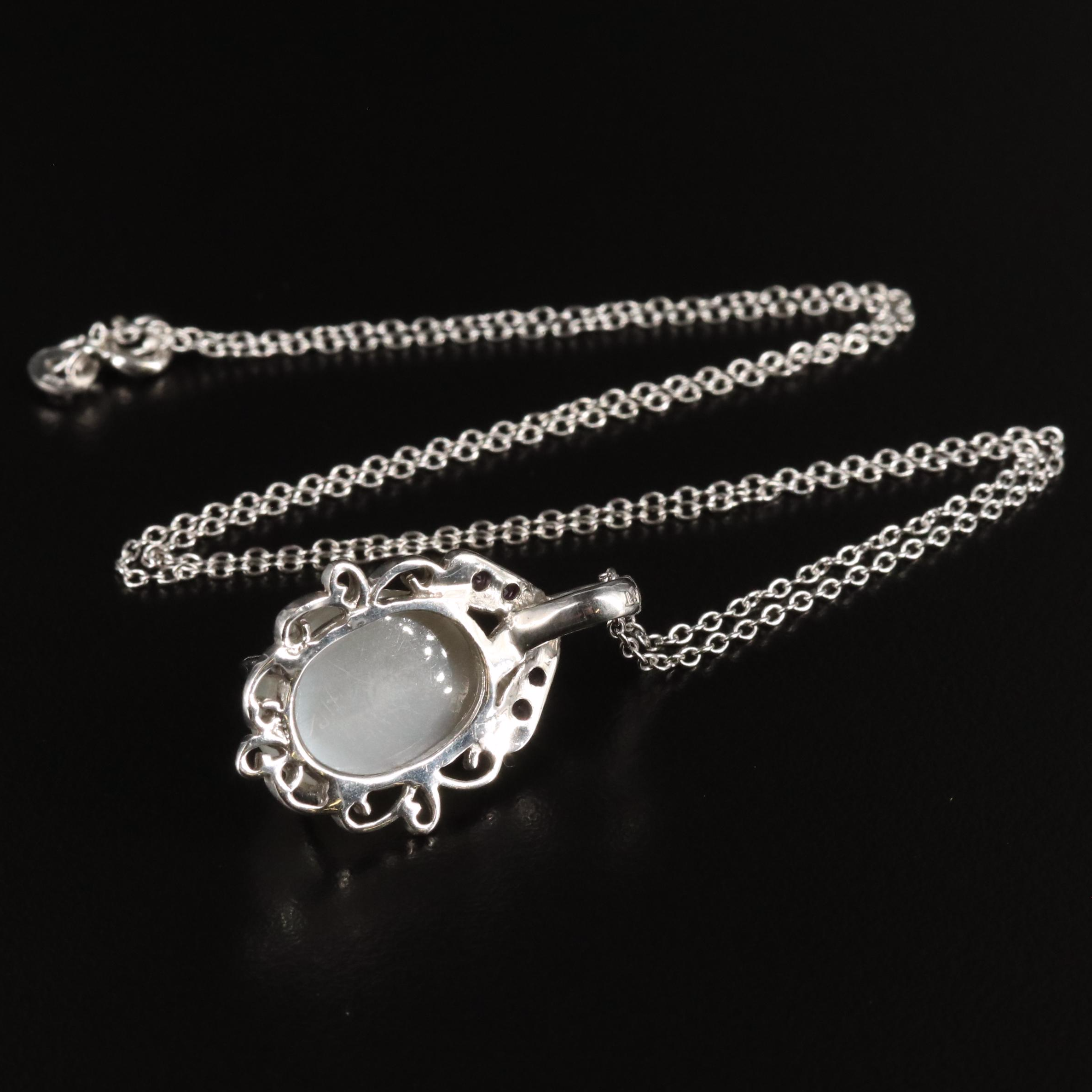 Sterling Cubic Zirconia Line Necklace