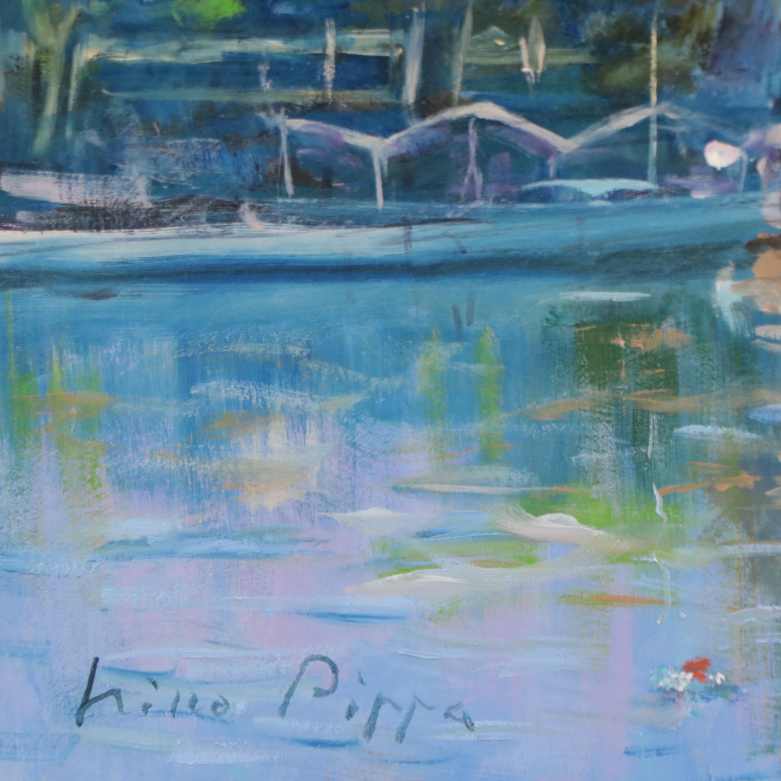 Nino Pippa Oil Painting "Paris - Eiffel Tower from Rive Droit, 2017