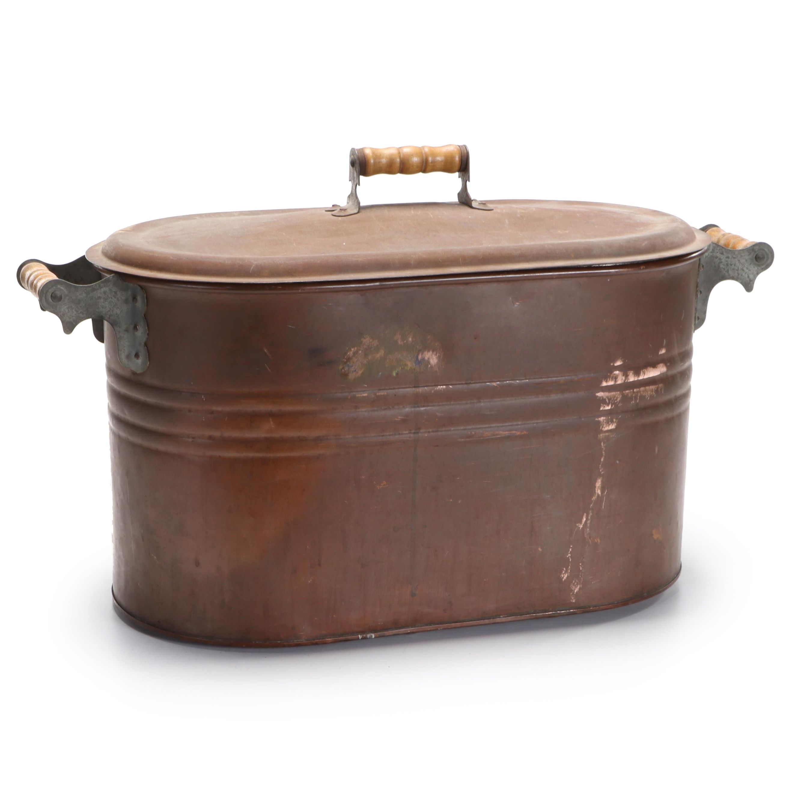 Copper Boiler with Lid, Late 19th/ Early 20th Century