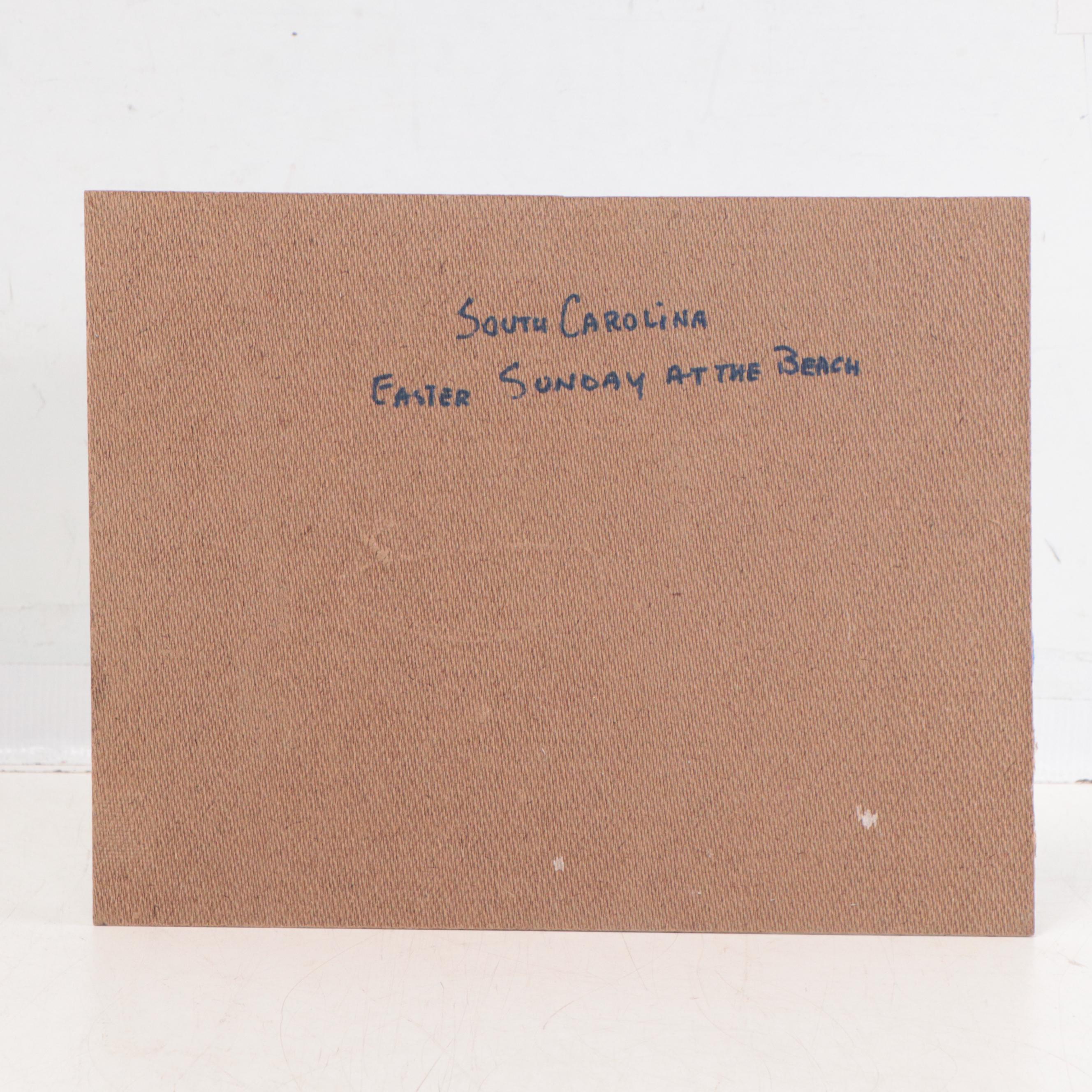 Nino Pippa Oil Painting "South Carolina - Easter Sunday at the Beach," 2018