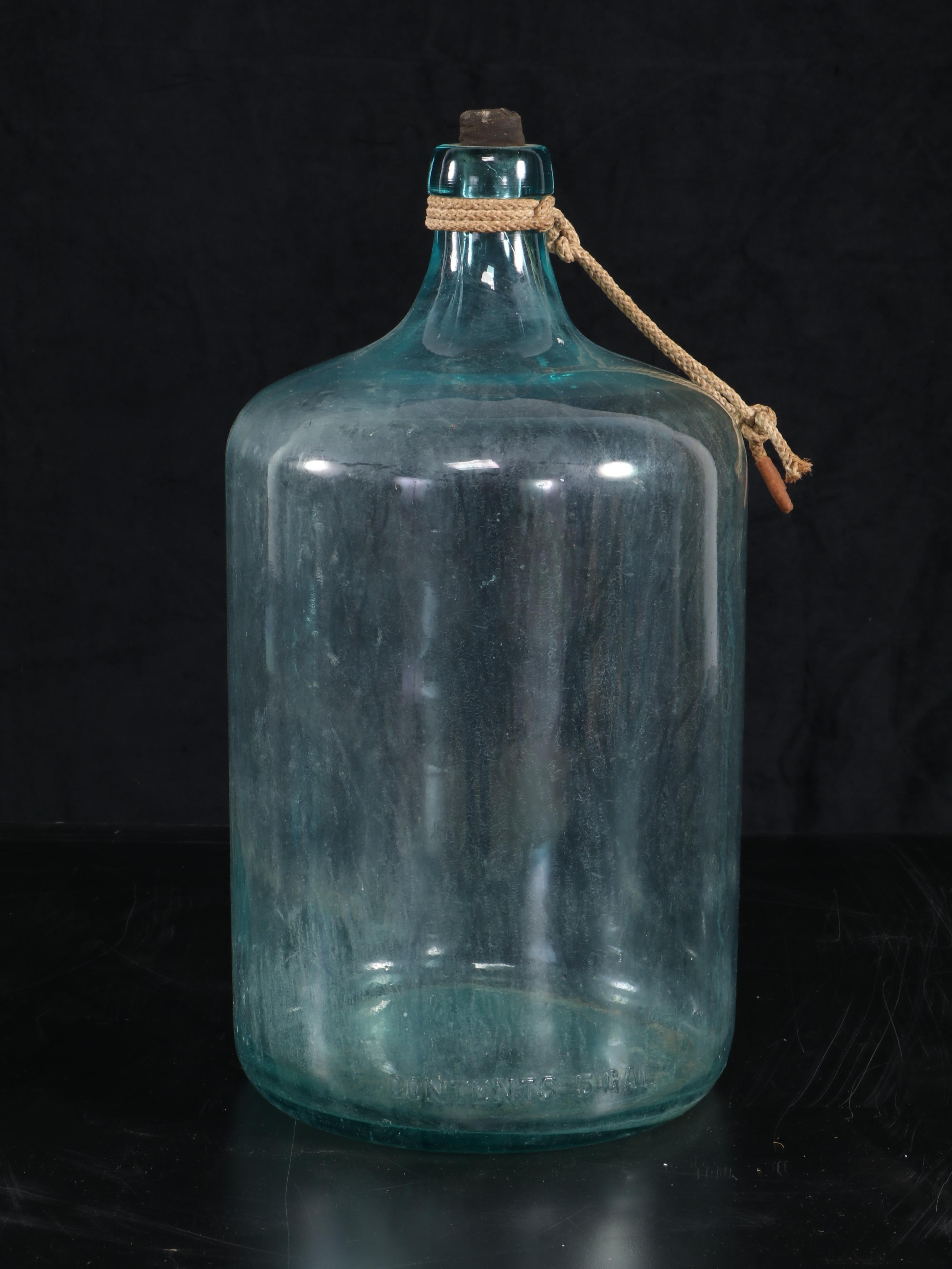 Ball Blue Glass with Other Canning Jars and Water Jug, Early to Mid-20th Century