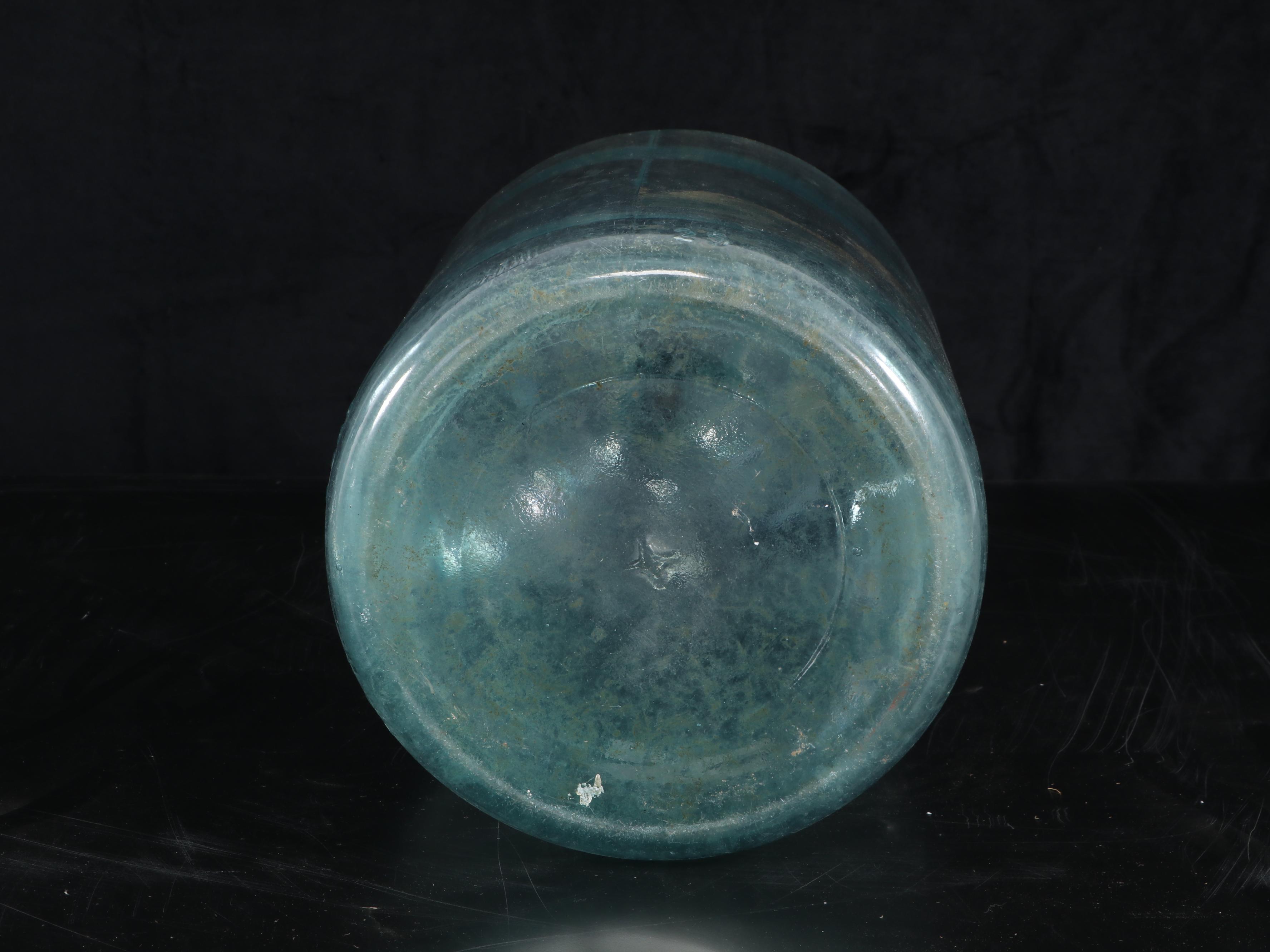 Ball Blue Glass with Other Canning Jars and Water Jug, Early to Mid-20th Century